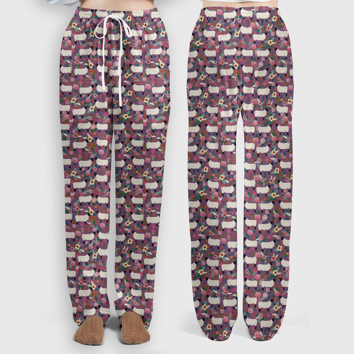 Sheep Floral Meadow Nurse Scrub Set