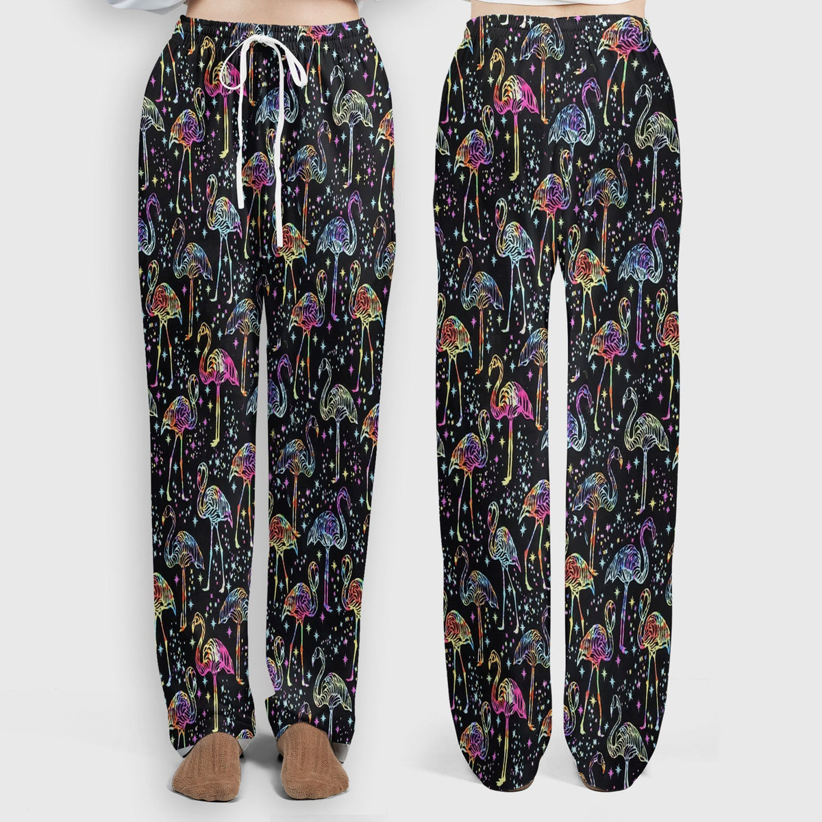 Neon Flamingo Starry Night Nurse Scrub Set