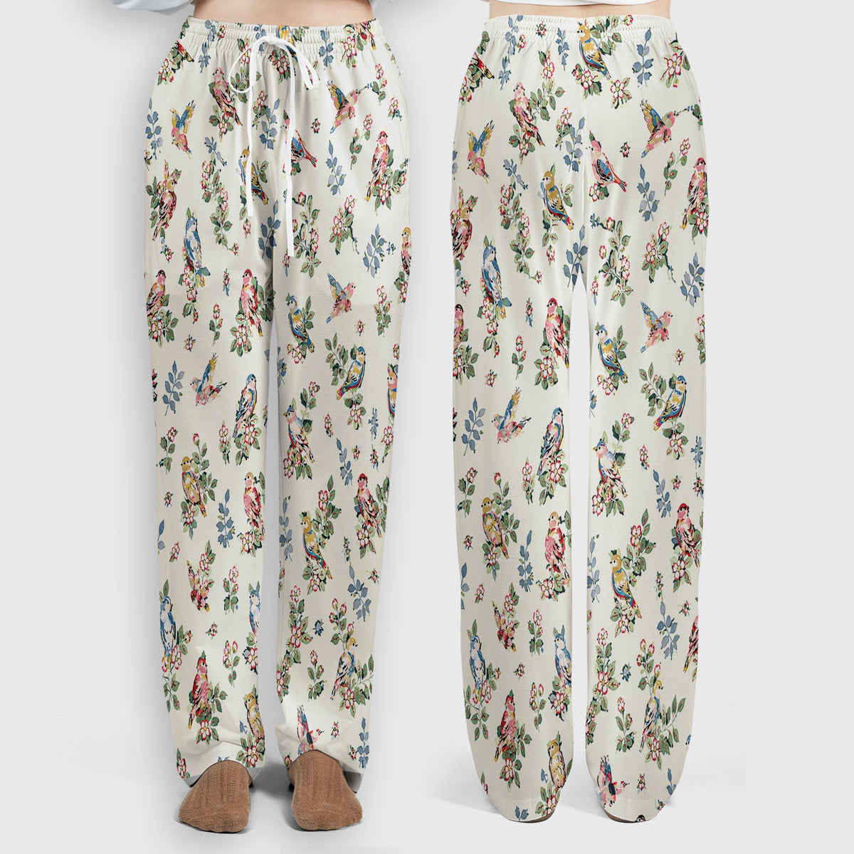 Vintage Birds Blossom Nurse Scrub Set