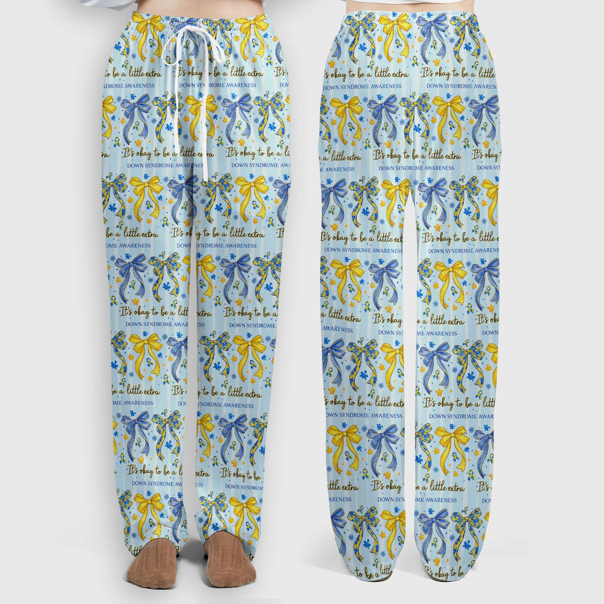 Down Syndrome Awareness Ribbon Nurse Scrub Set