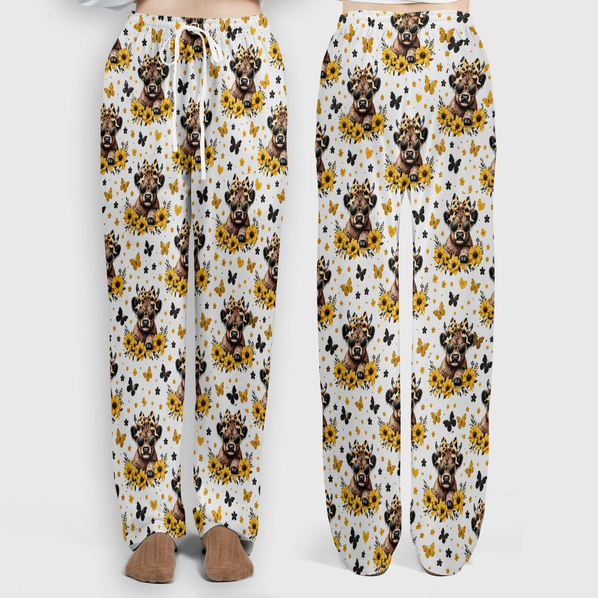 Sassy Highland Cow Sunflower Nurse Scrub Set