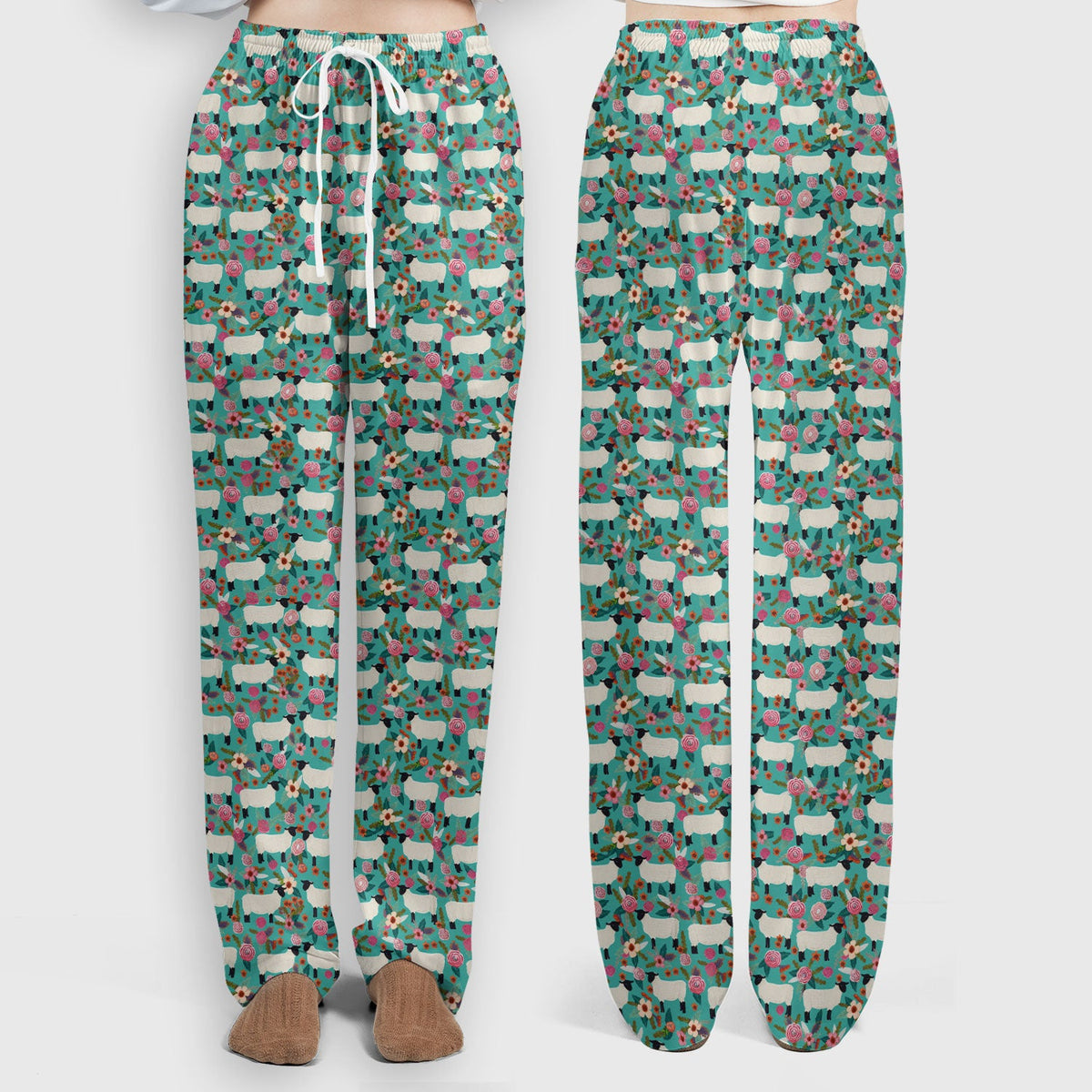 Sheep Floral Meadow Nurse Scrub Set
