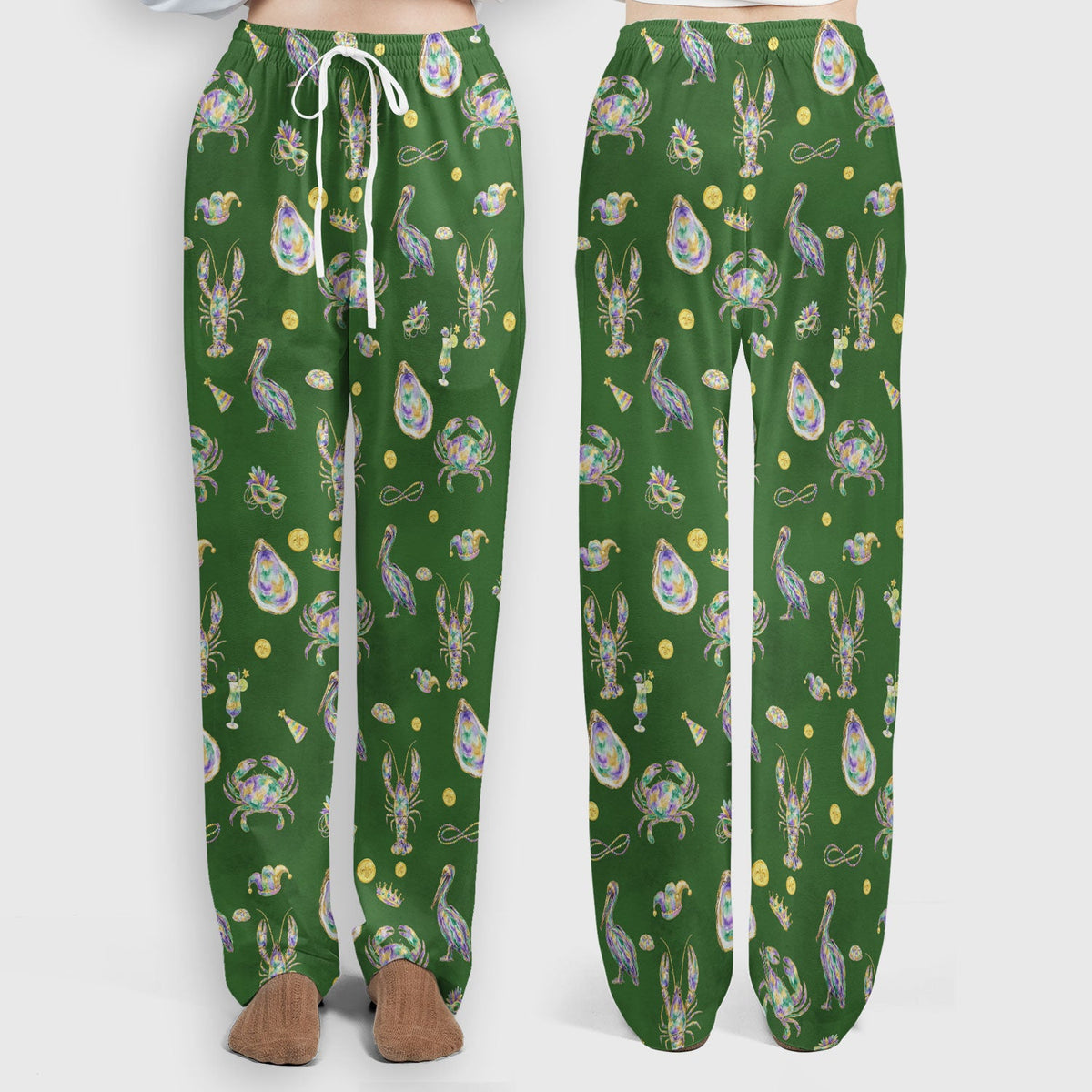 Mardi Gras Seafood Nurse Scrub Set