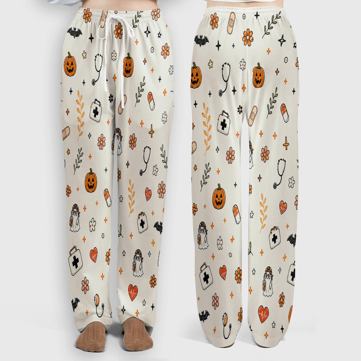 Shift Survivor Ghost Nurse Scrub Set - Halloween Gift