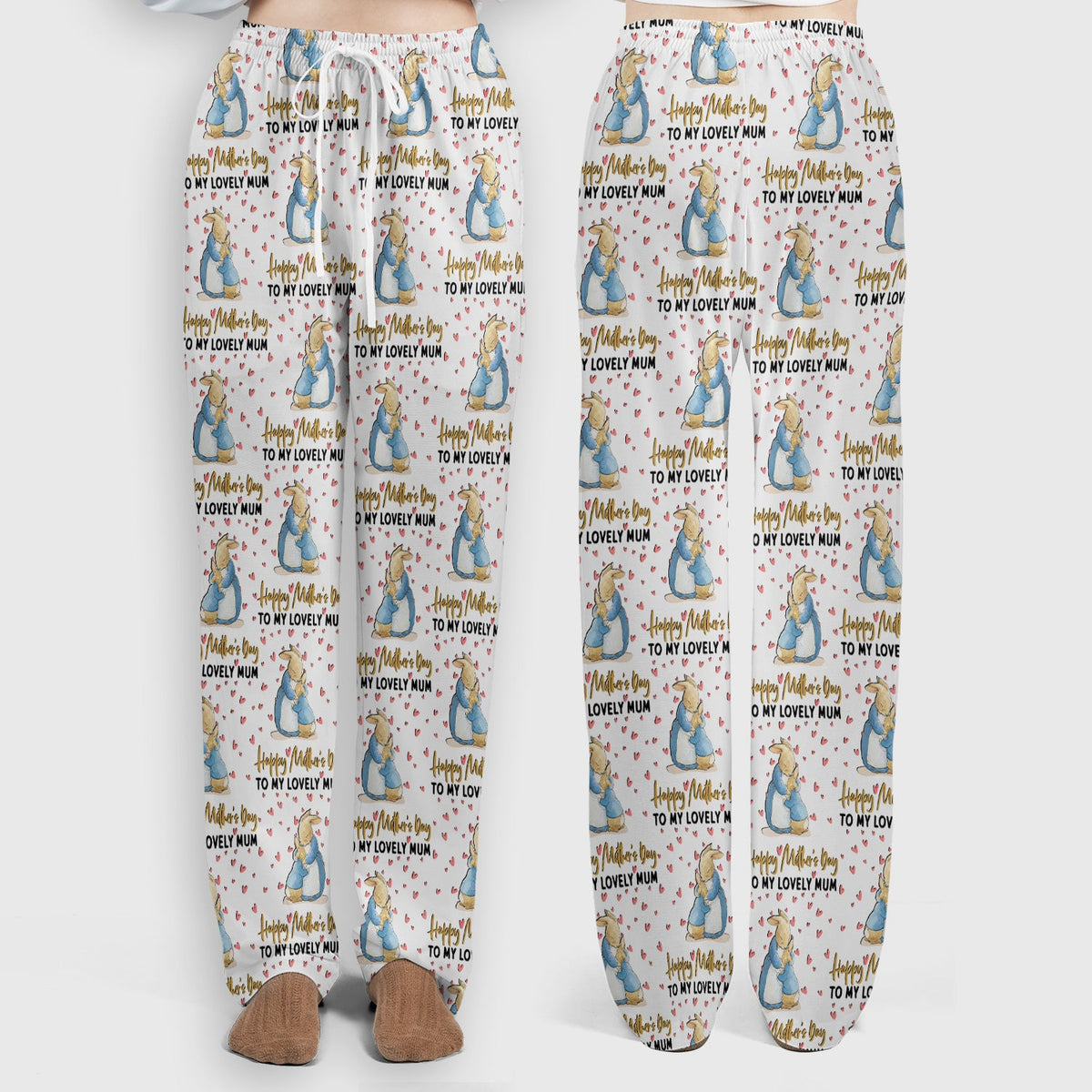 Mothers Day Bunny Love Nurse Scrub Set