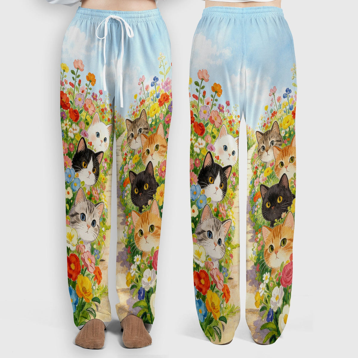 Garden Cats Flower Path Nurse Scrub Set