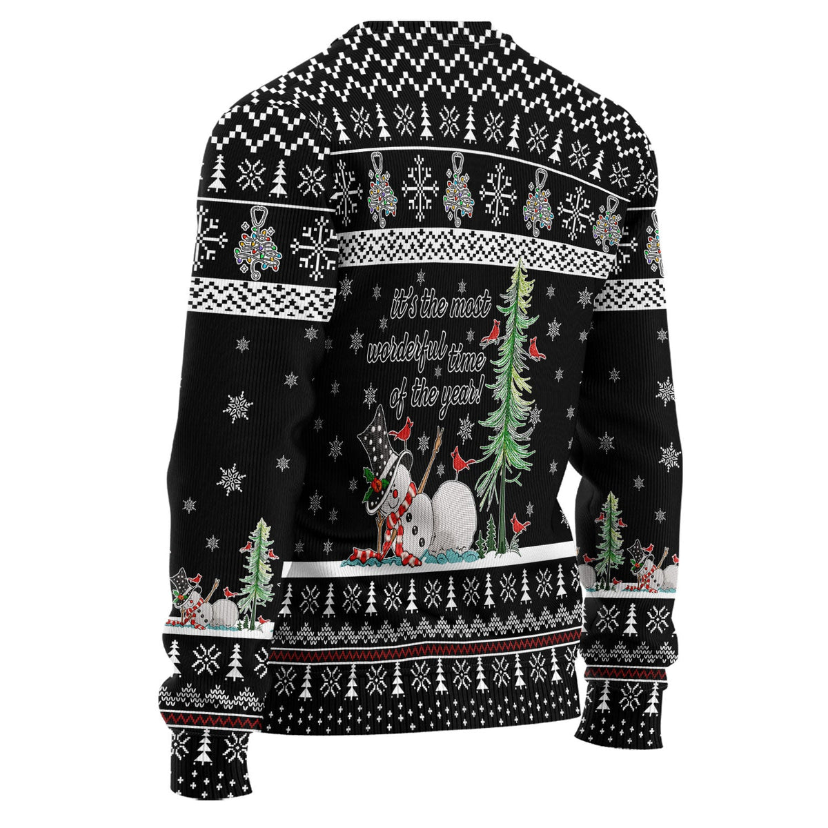 Wonderful Time Snowman Ugly Christmas Sweater