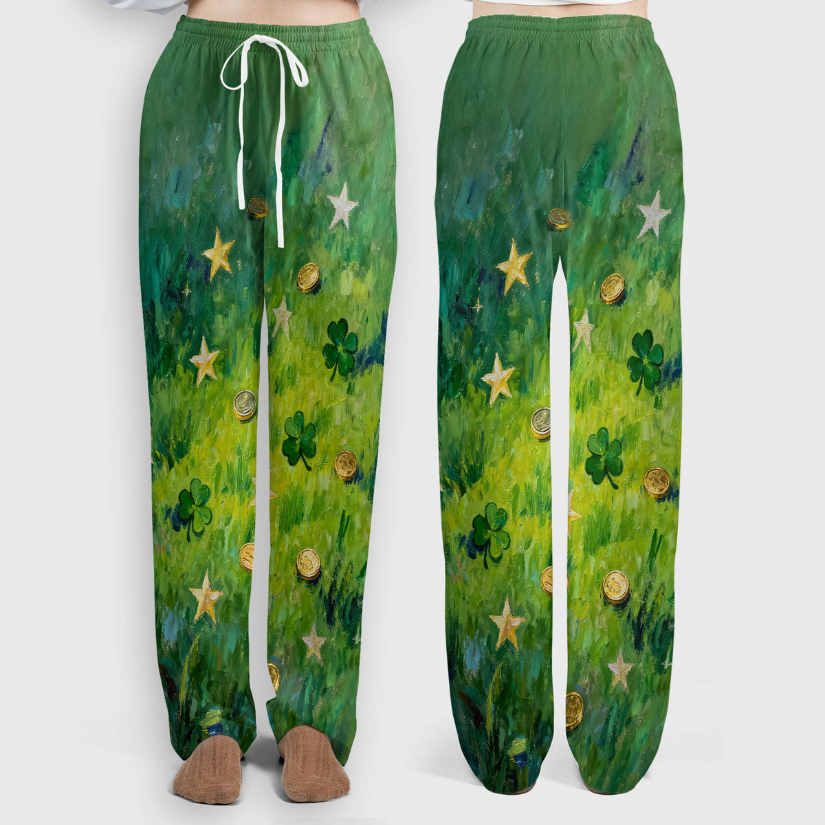 St Patrick Lucky Shamrock Heart Nurse Scrub Set