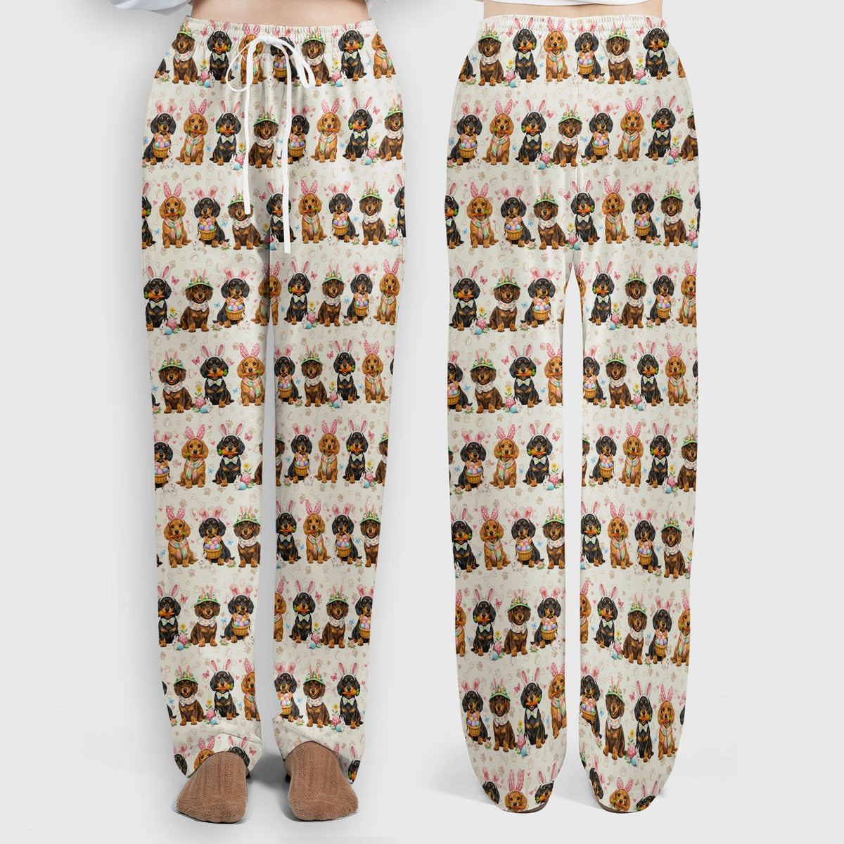 Easter Dachshund Bunny Nurse Scrub Set