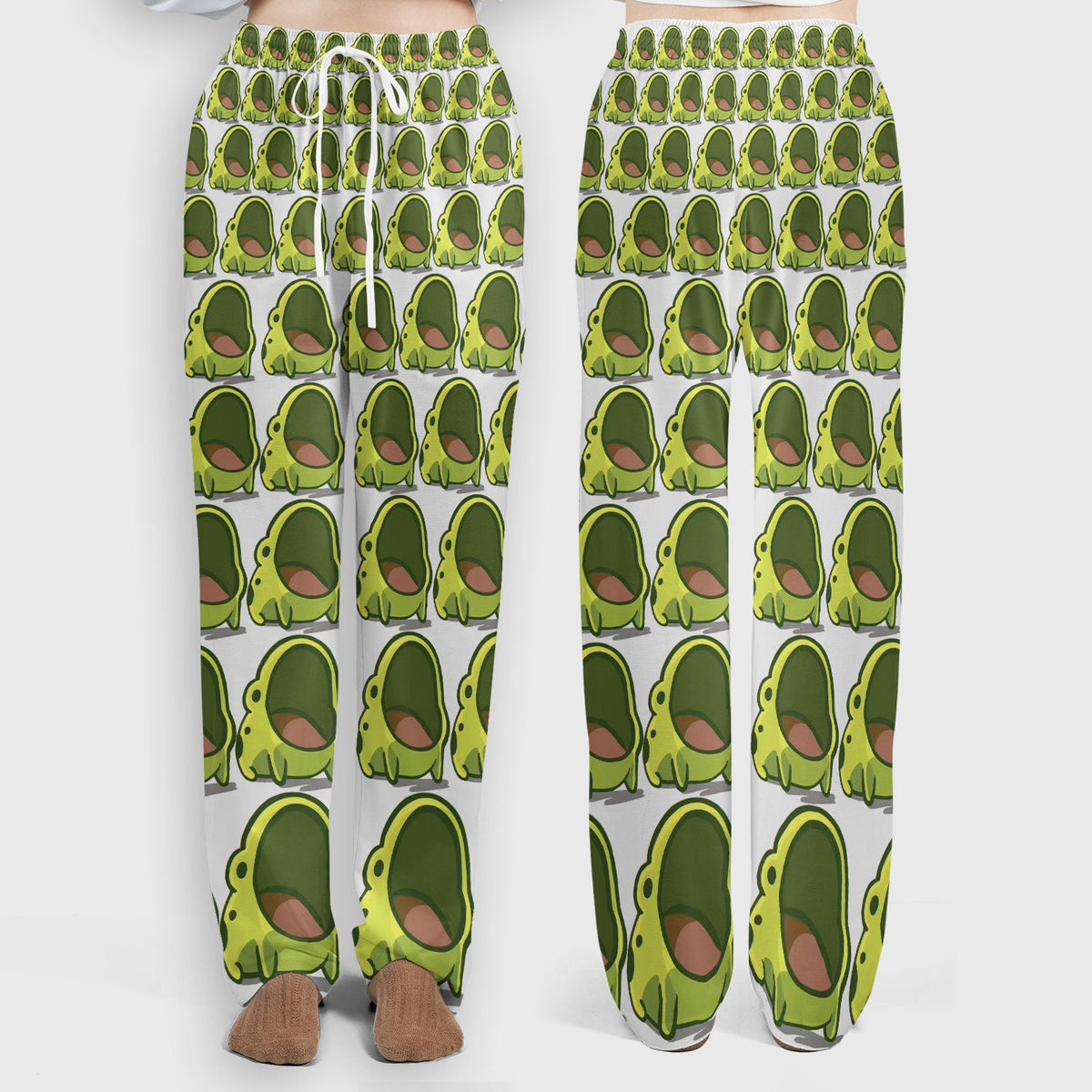 Green Frog Cartoon Nurse Scrub Set