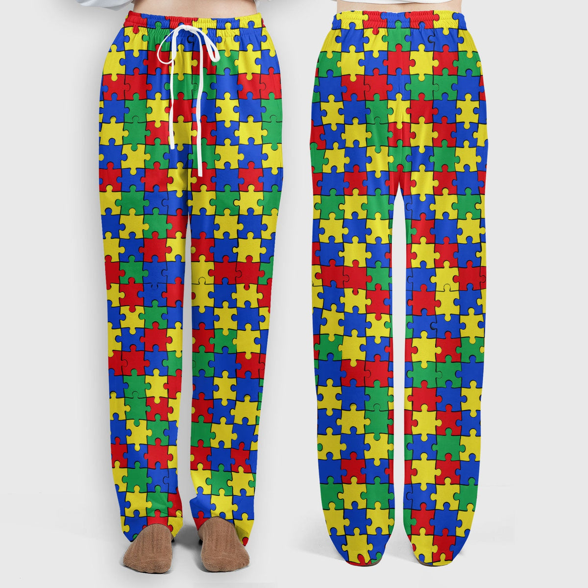 Autism Awareness Puzzle Nurse Scrub Set