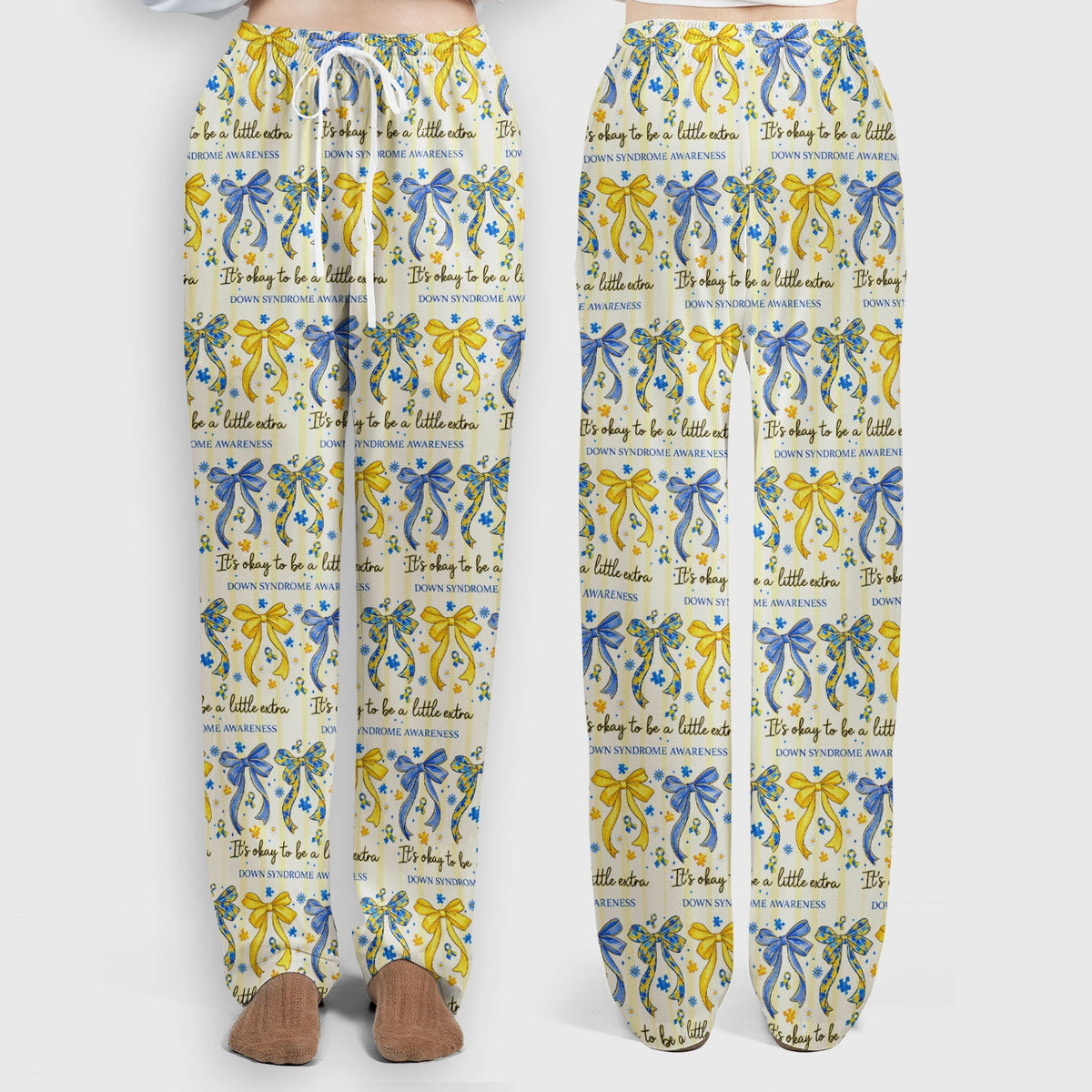Down Syndrome Awareness Ribbon Nurse Scrub Set