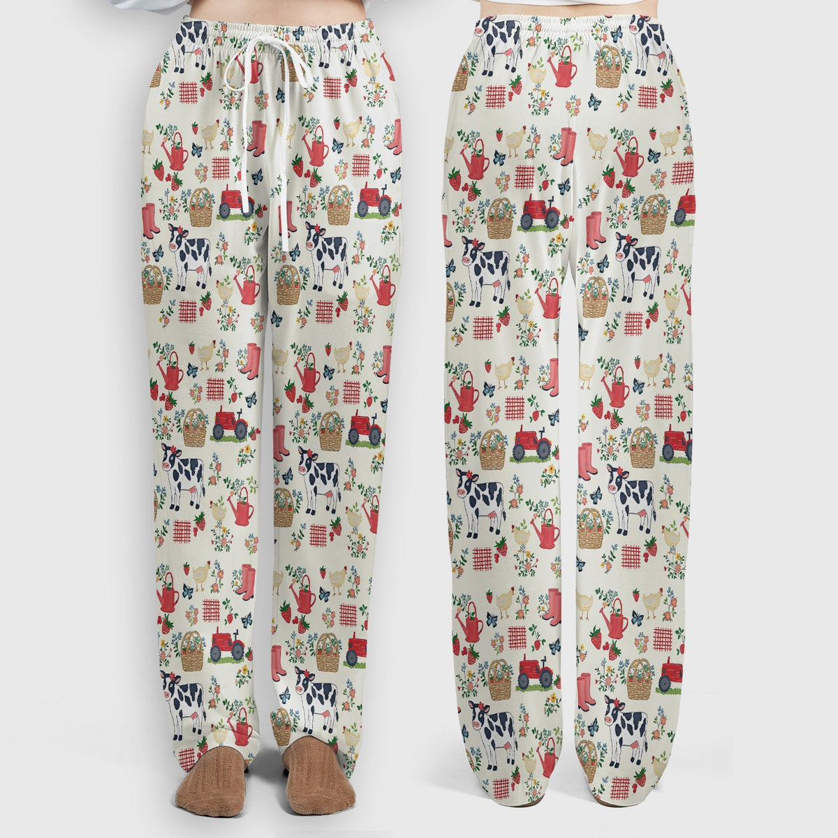 Cow Chicken Farm Nurse Scrub Set