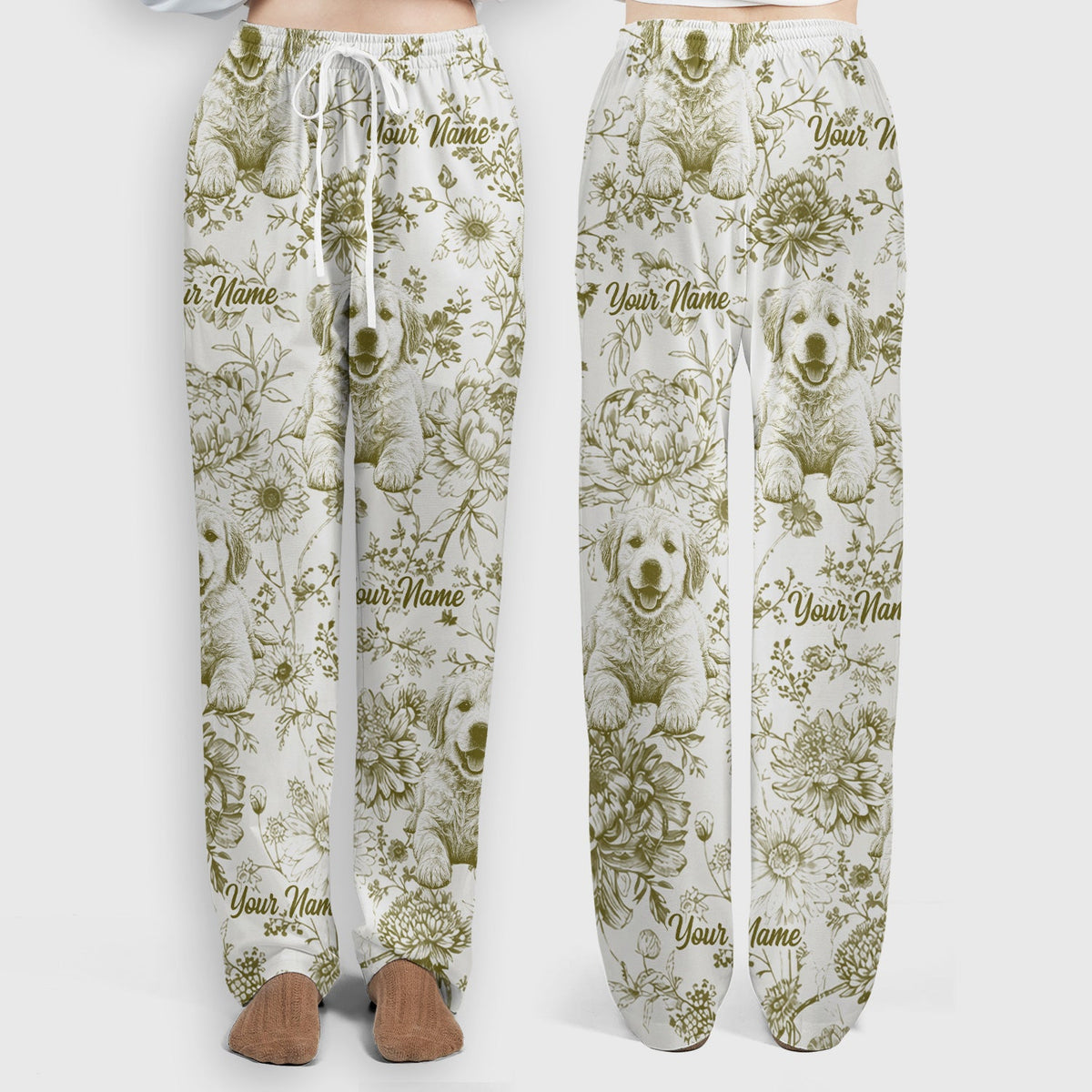 Personalized Pet Photo Floral Nurse Scrub Set