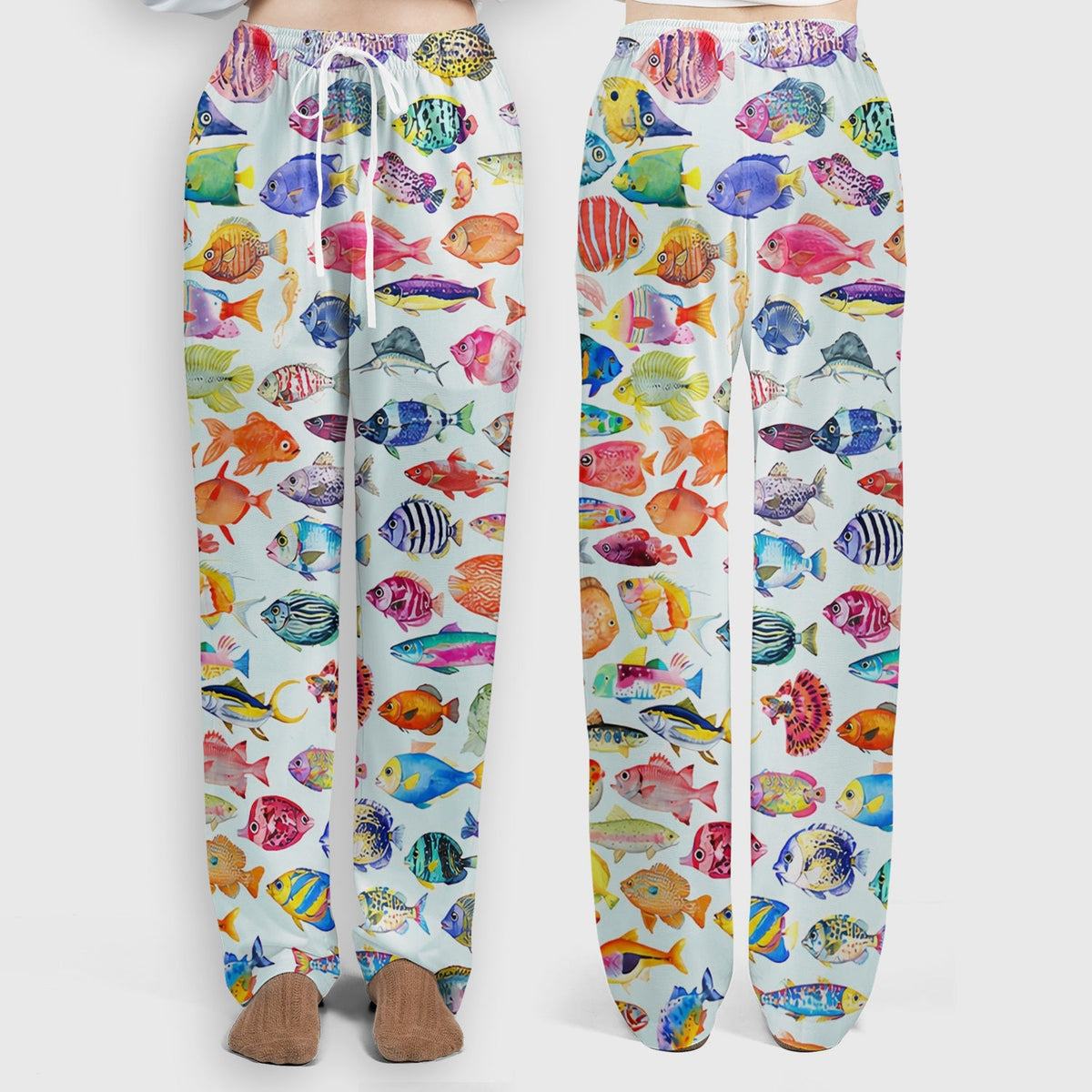Colorful Tropical Fish Print Nurse Scrub Set