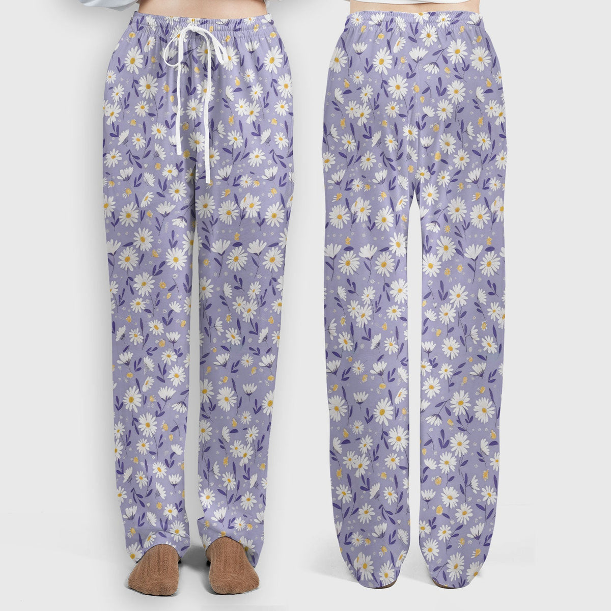 Purple Daisy Botanical Nurse Scrub Set