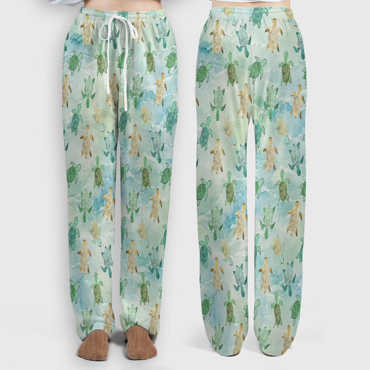 Watercolor Sea Turtle Nurse Scrub Set