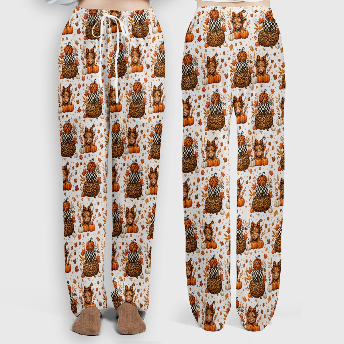 Fall Highland Cow Nurse Scrub Set