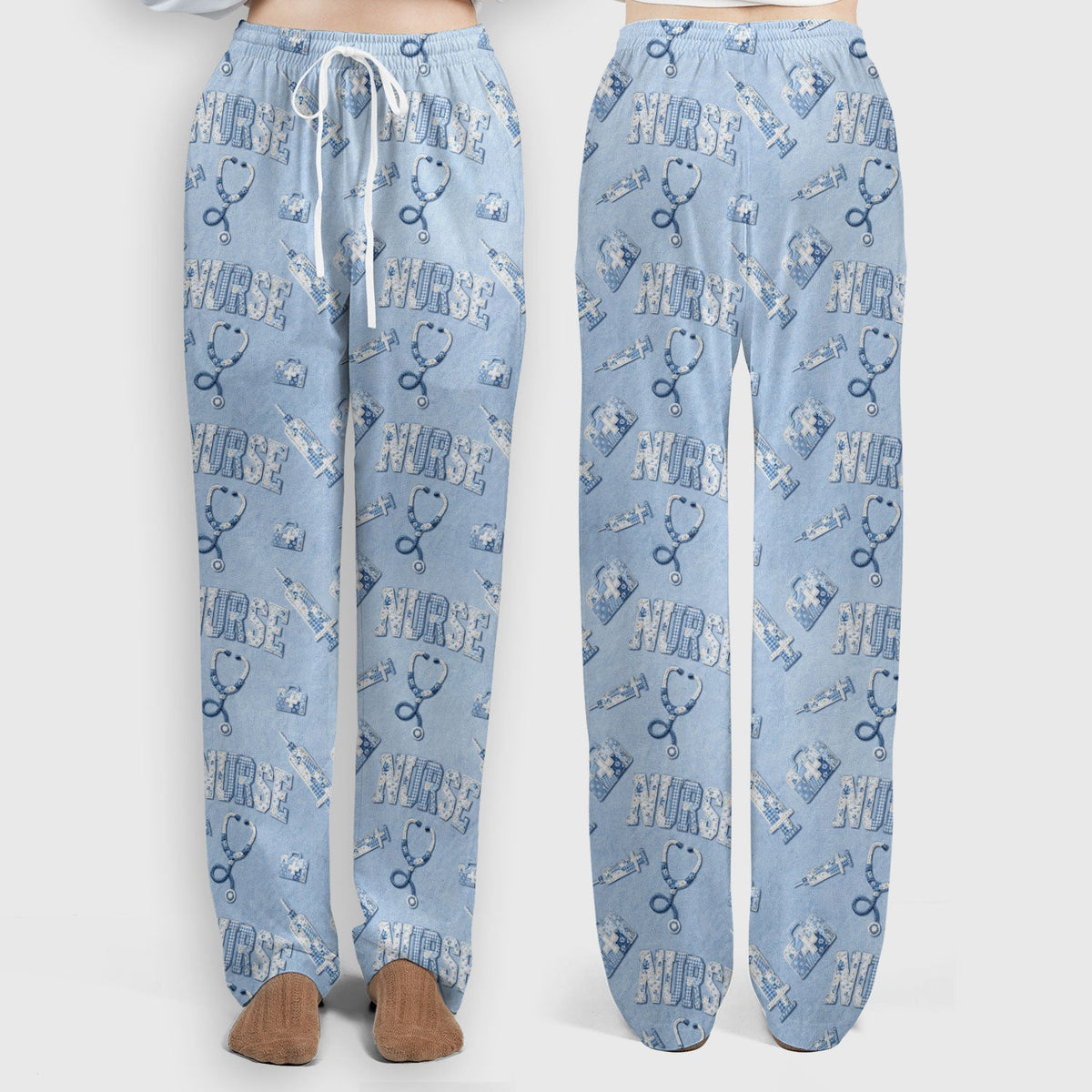 Blue Nurse Medical Scrub Set