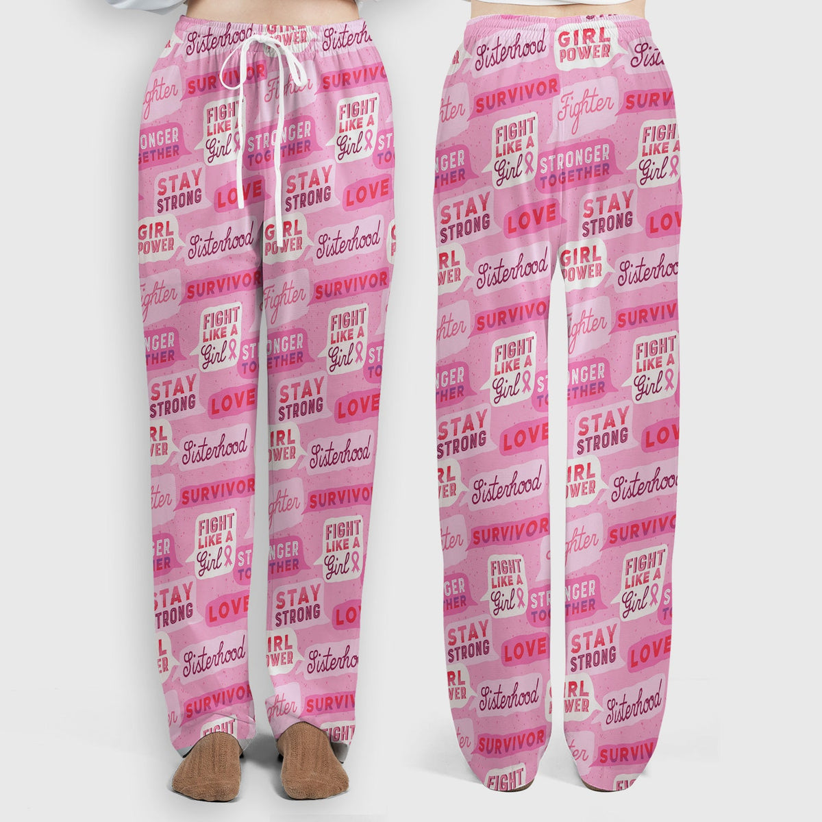 Pink Ribbon Quotes Nurse Scrub Set