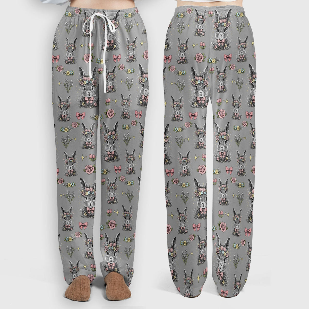 Vintage Floral Bunny Nurse Scrub Set
