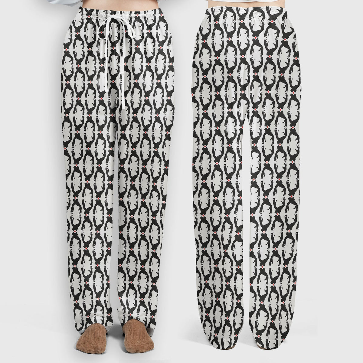Creepy Hands Black White Red Nurse Scrub Set