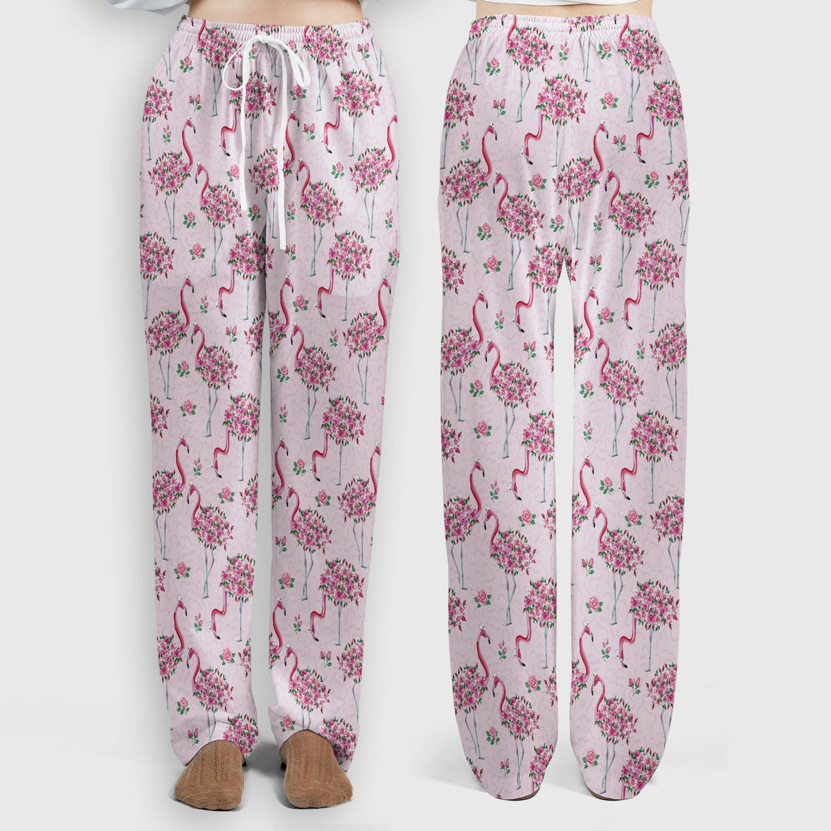 Pink Flamingo Floral Nurse Scrub Set