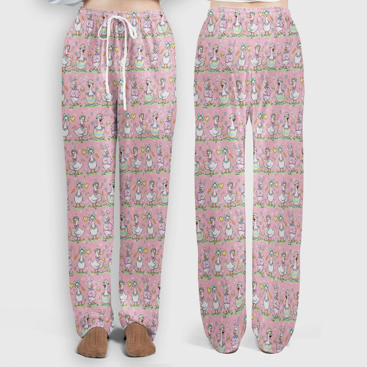 Spring Easter Goose Bunny Nurse Scrub Set
