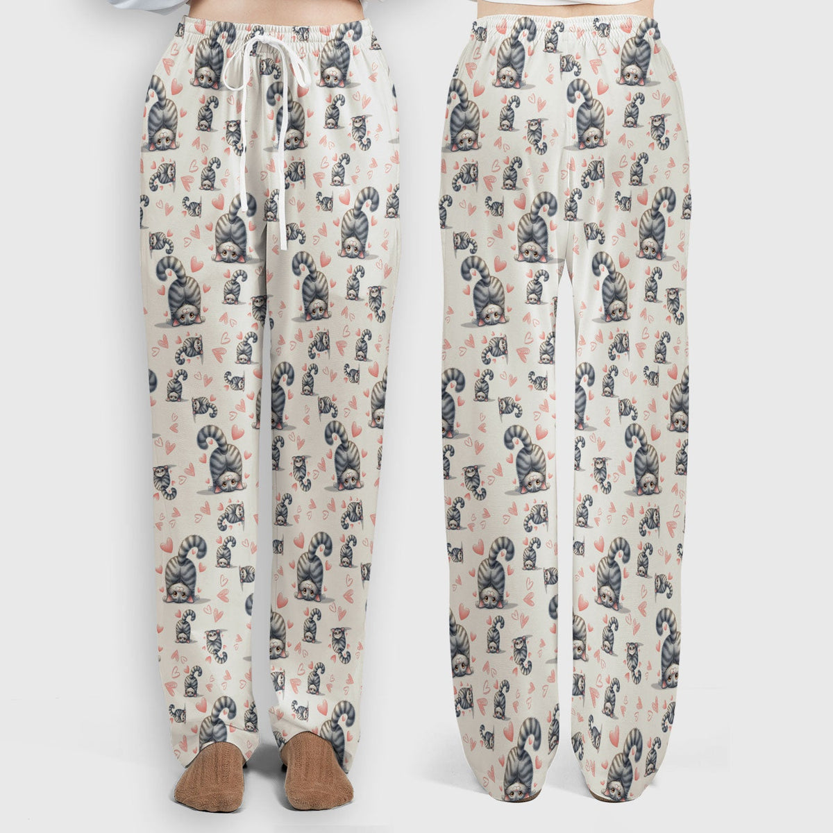 Valentine Cute Cat Heart Nurse Scrub Set