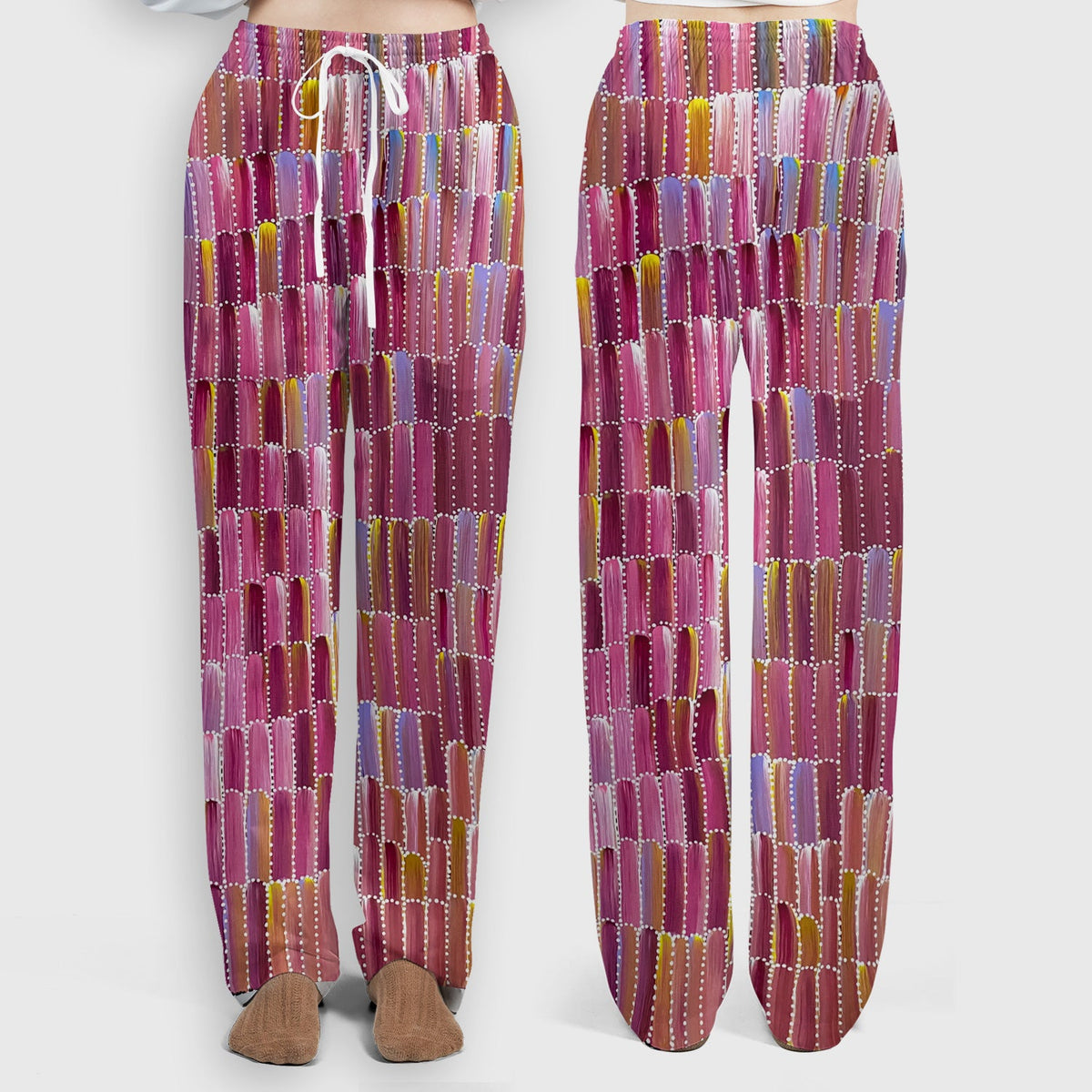 Colorful Abstract Brushstroke Dotted Nurse Scrub Set