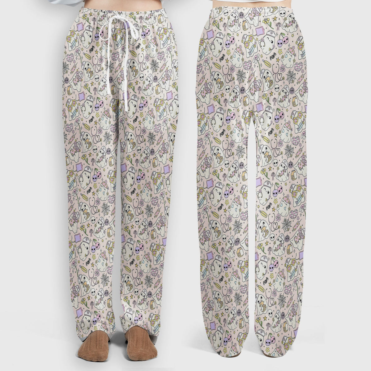 Halloween Ghosts Nurse Scrub Set