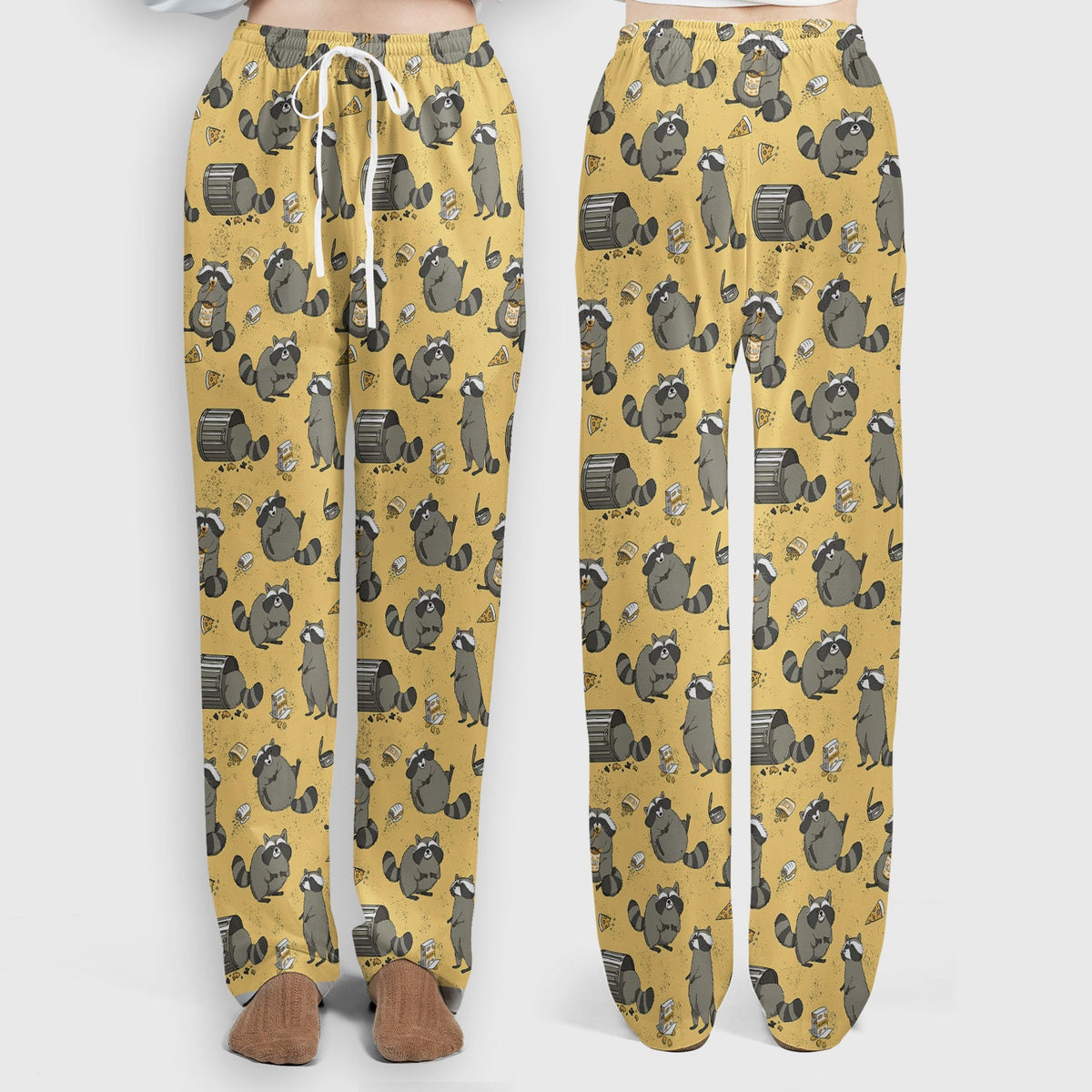 Raccoon Snack Trash Can Nurse Scrub Set