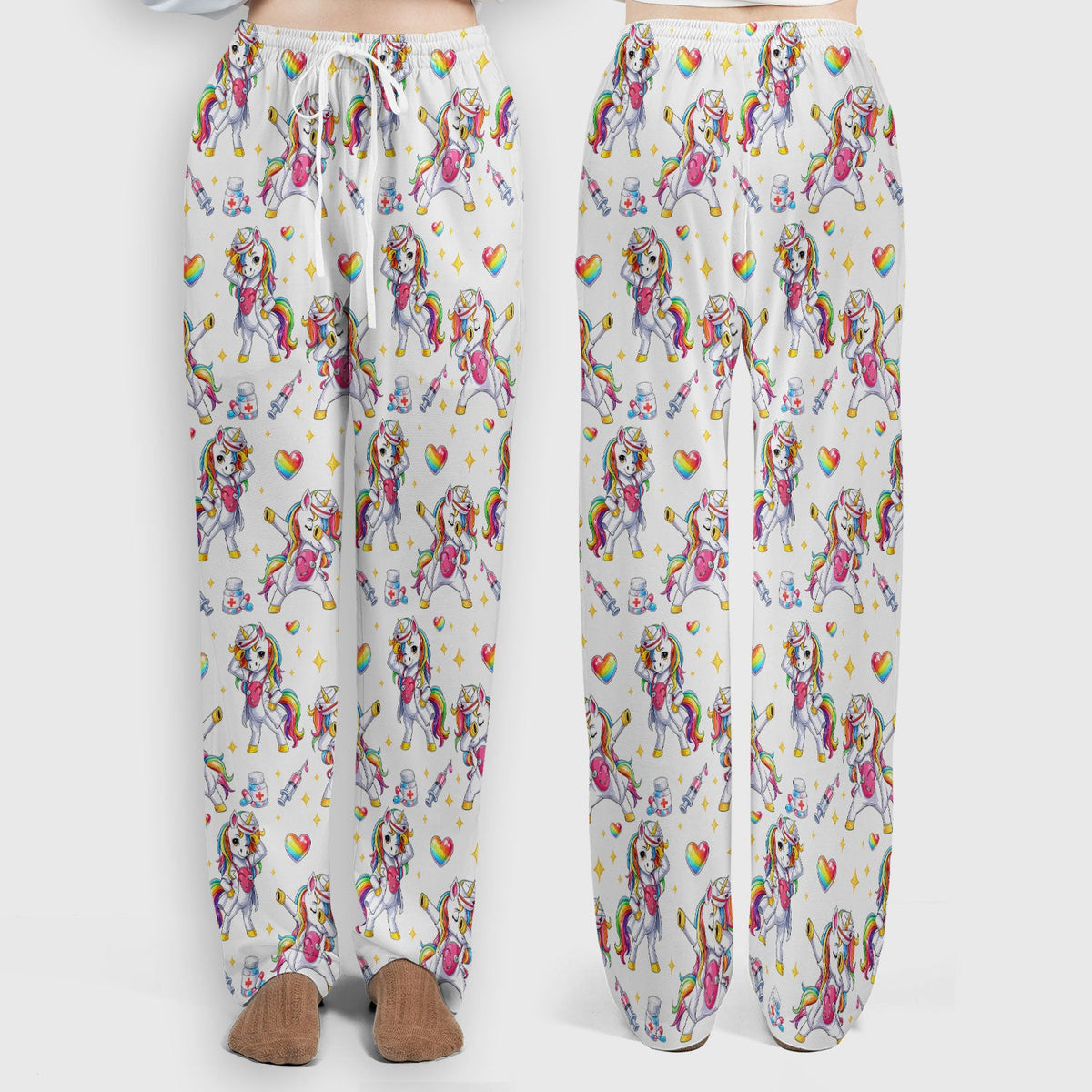Nurse Unicorn Rainbow Scrub Set