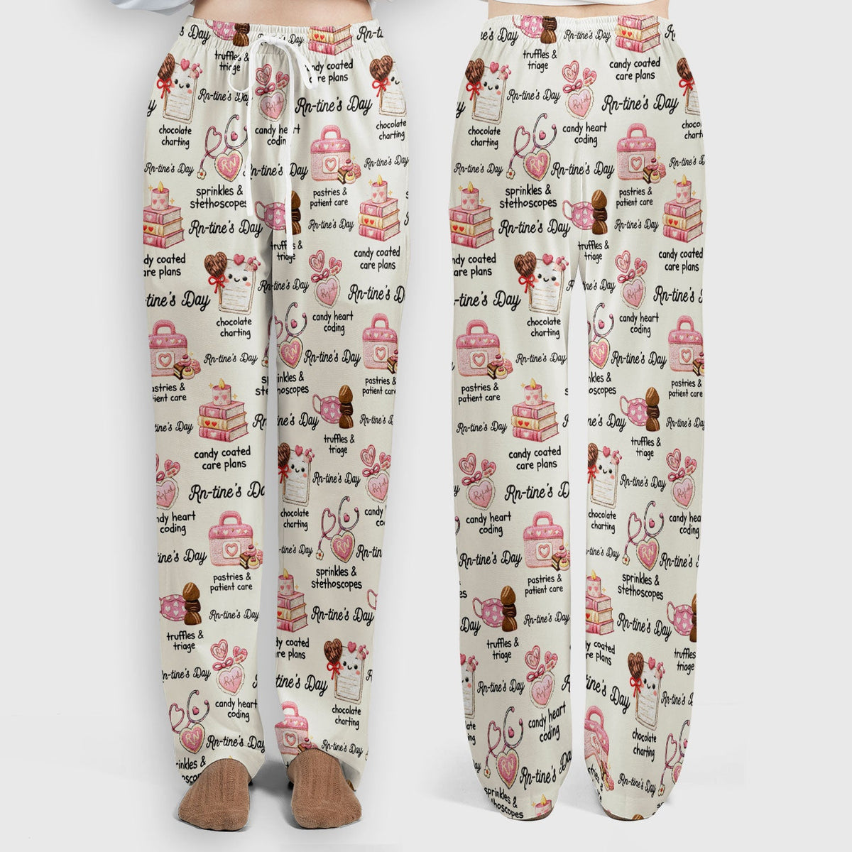 RN Sweets Valentine Stethoscope Nurse Scrub Set