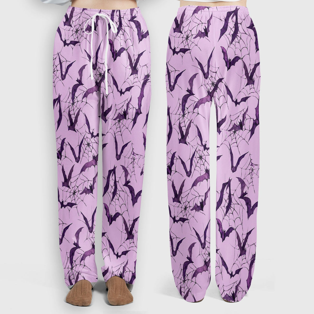Bat with Spider Web Nurse Scrub Set - Halloween Gift
