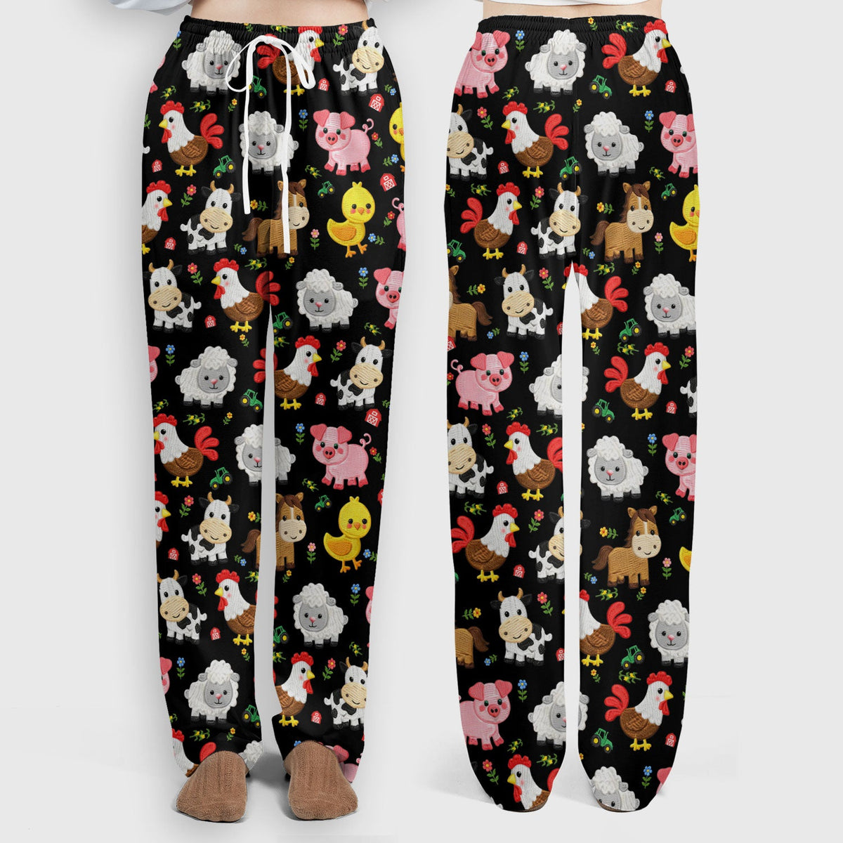 Cartoon Farm Animal Nurse Scrub Set