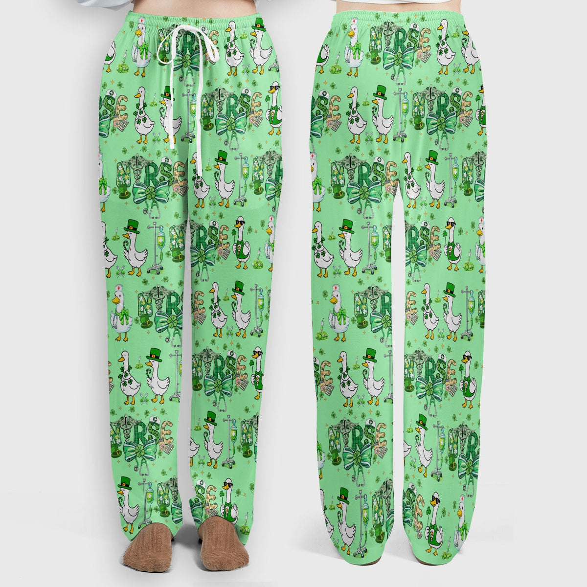 Shamrock Goose Nurse Scrub Set - St Patricks Day Gift