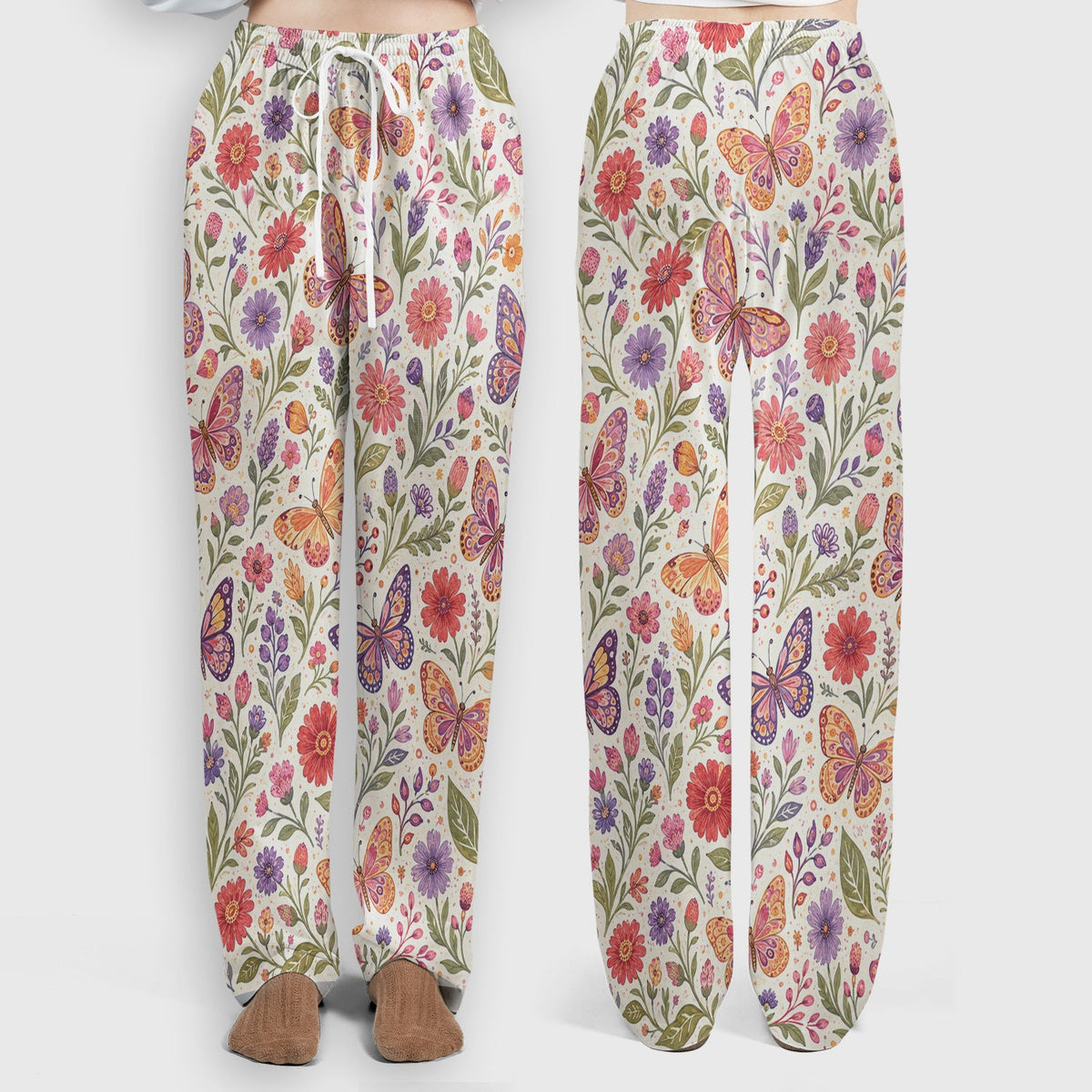 Floral Butterfly Pediatric Nurse Scrub Set