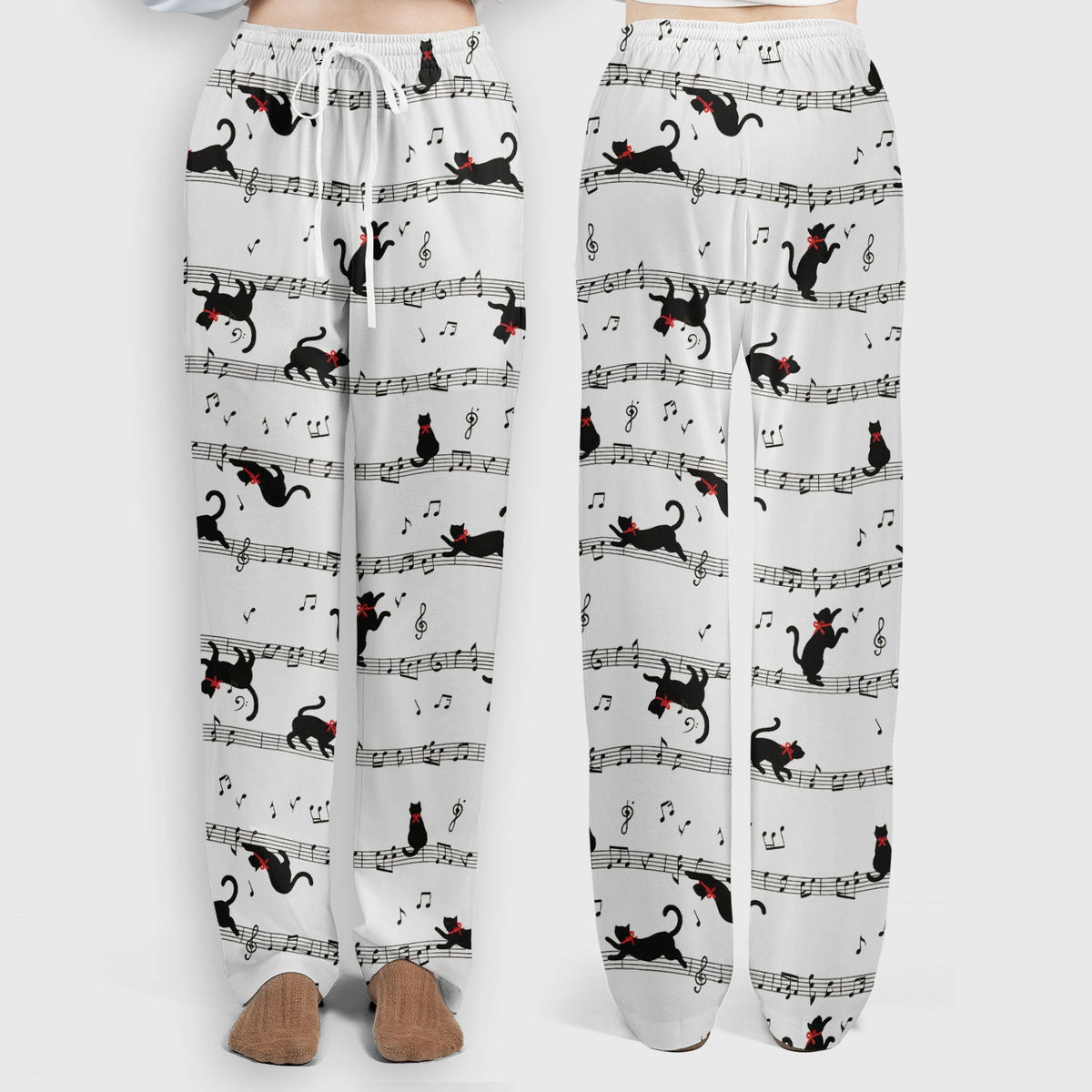 Dancing Black Cat Music Nurse Scrub Set