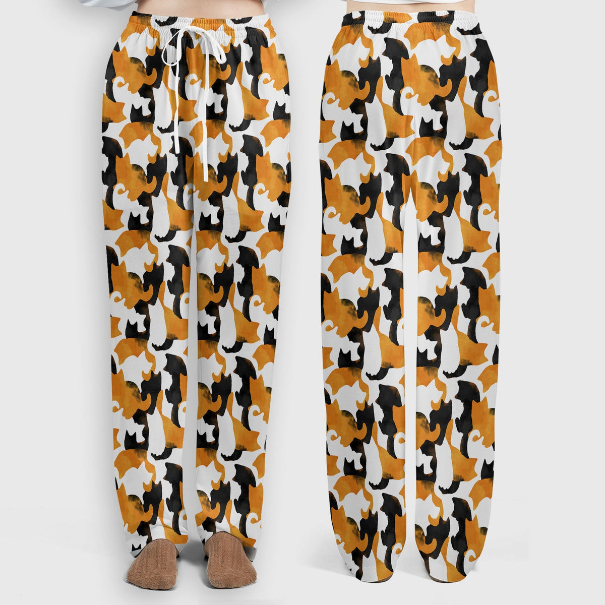 Calico Cat Silhouette Nurse Scrub Set