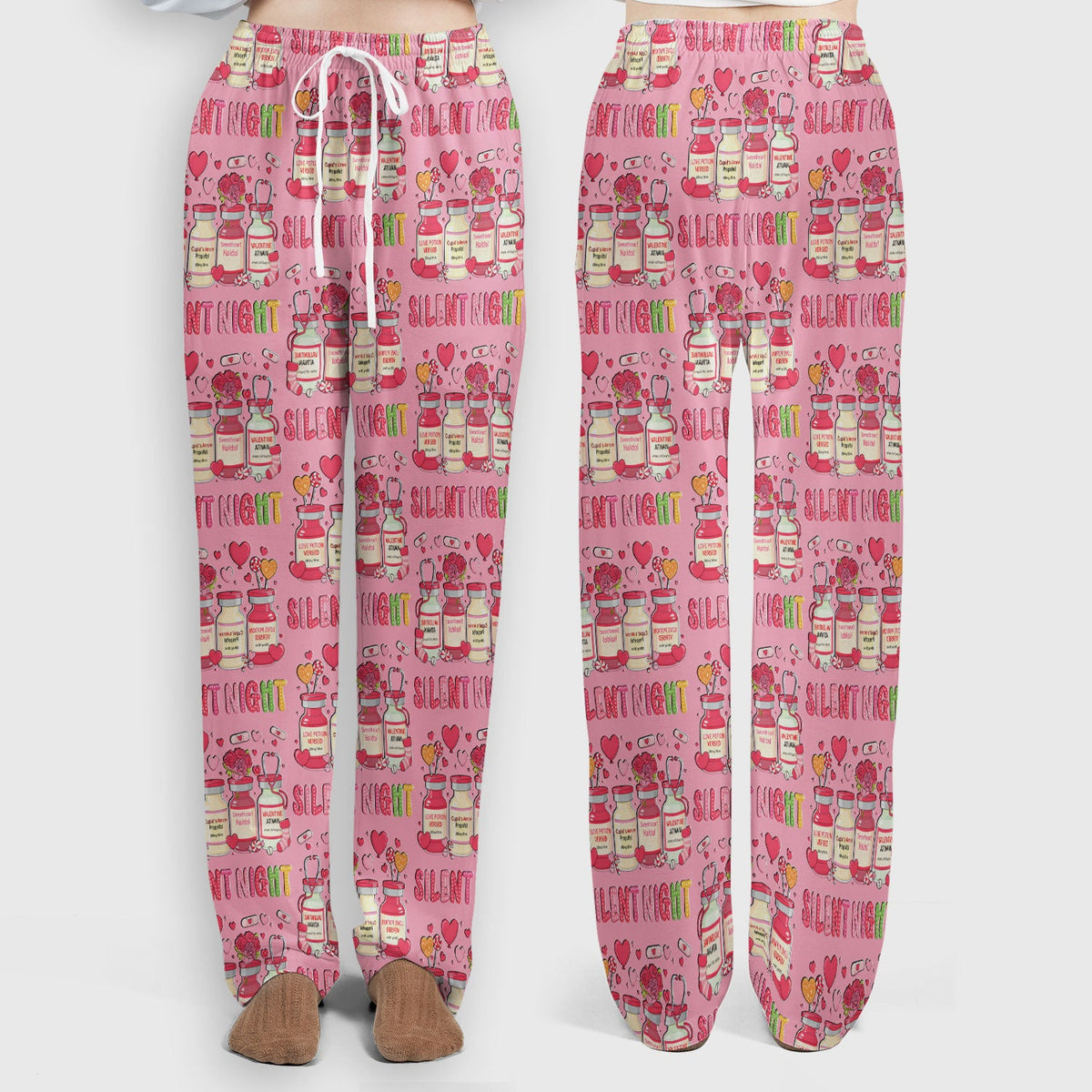 Valentine Silent Night Love Nurse Scrub Set