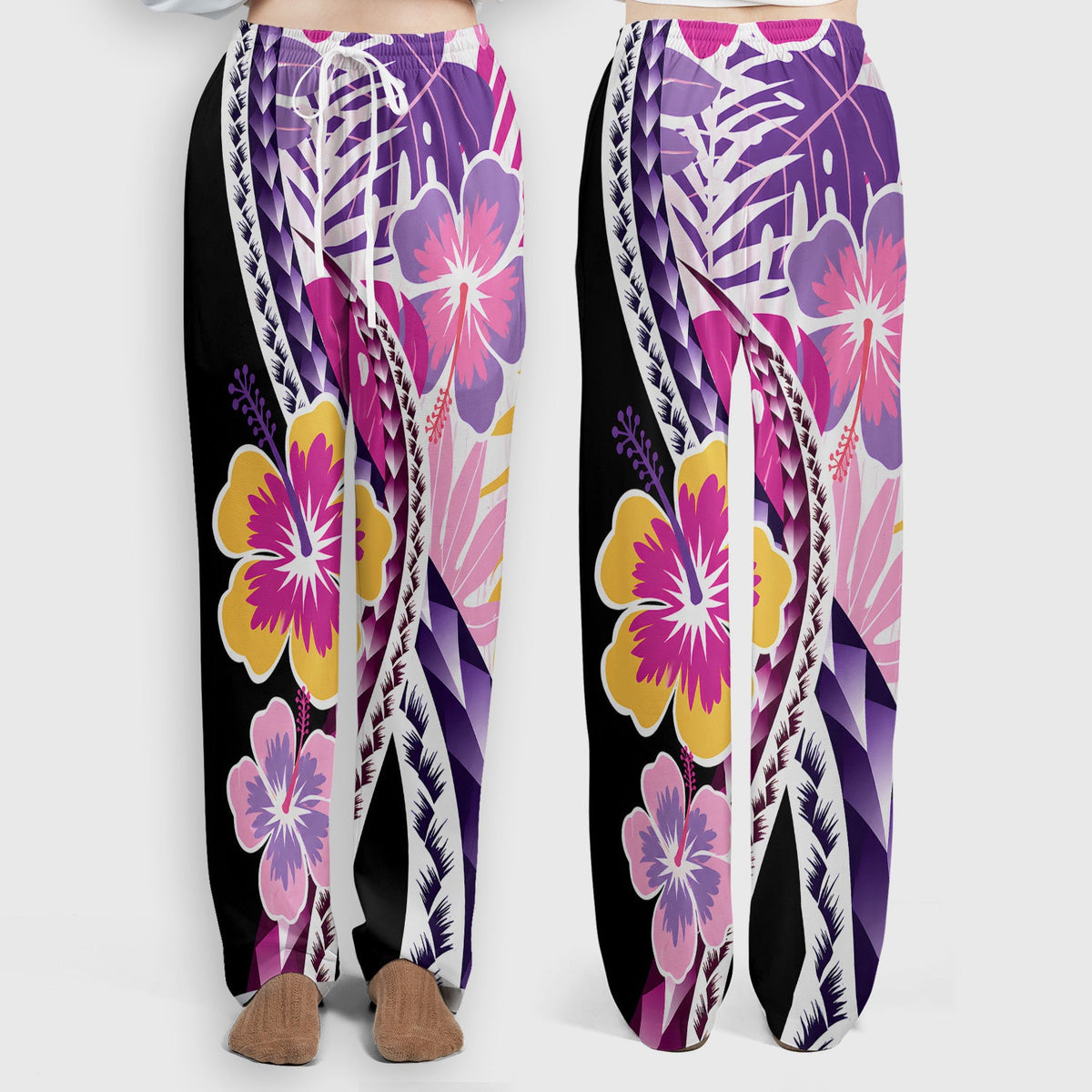 Tropical Hibiscus Leaf Nurse Scrub Set