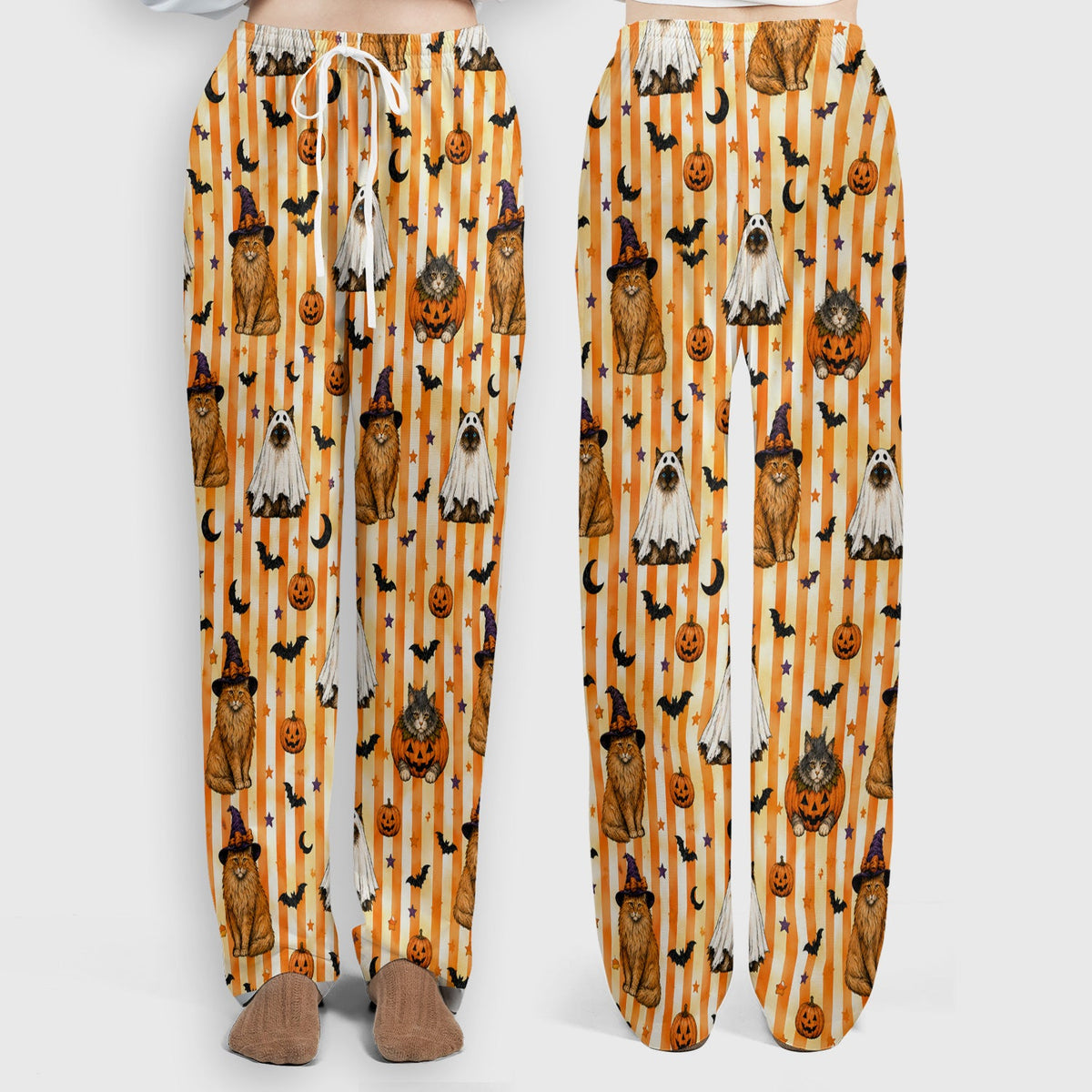 Cat Print Nurse Scrub Set - Halloween Gift