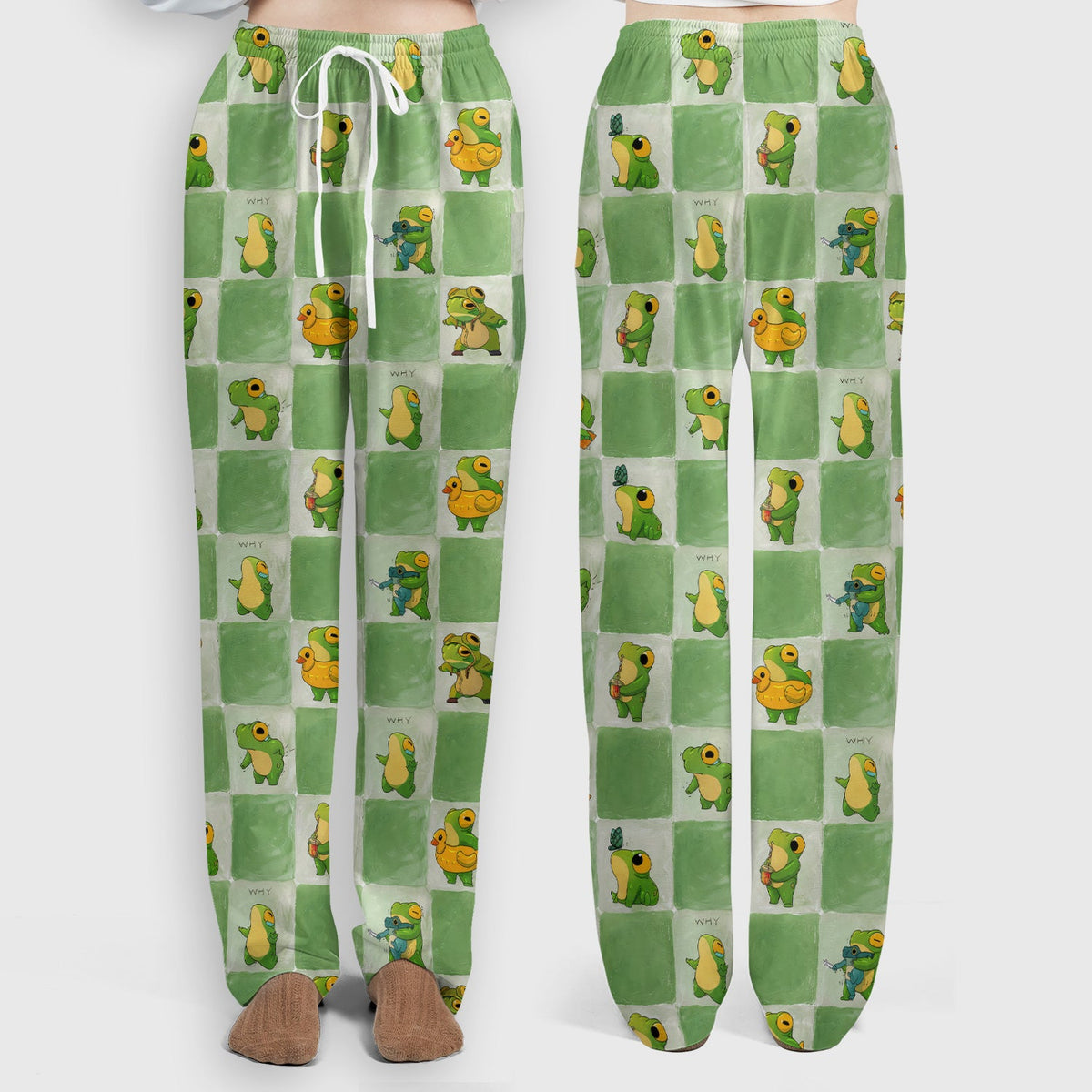 Frog Duck Checkerboard Nurse Scrub Set