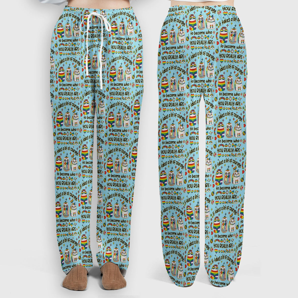 Nurse Rainbow Cat Courage Scrub Set