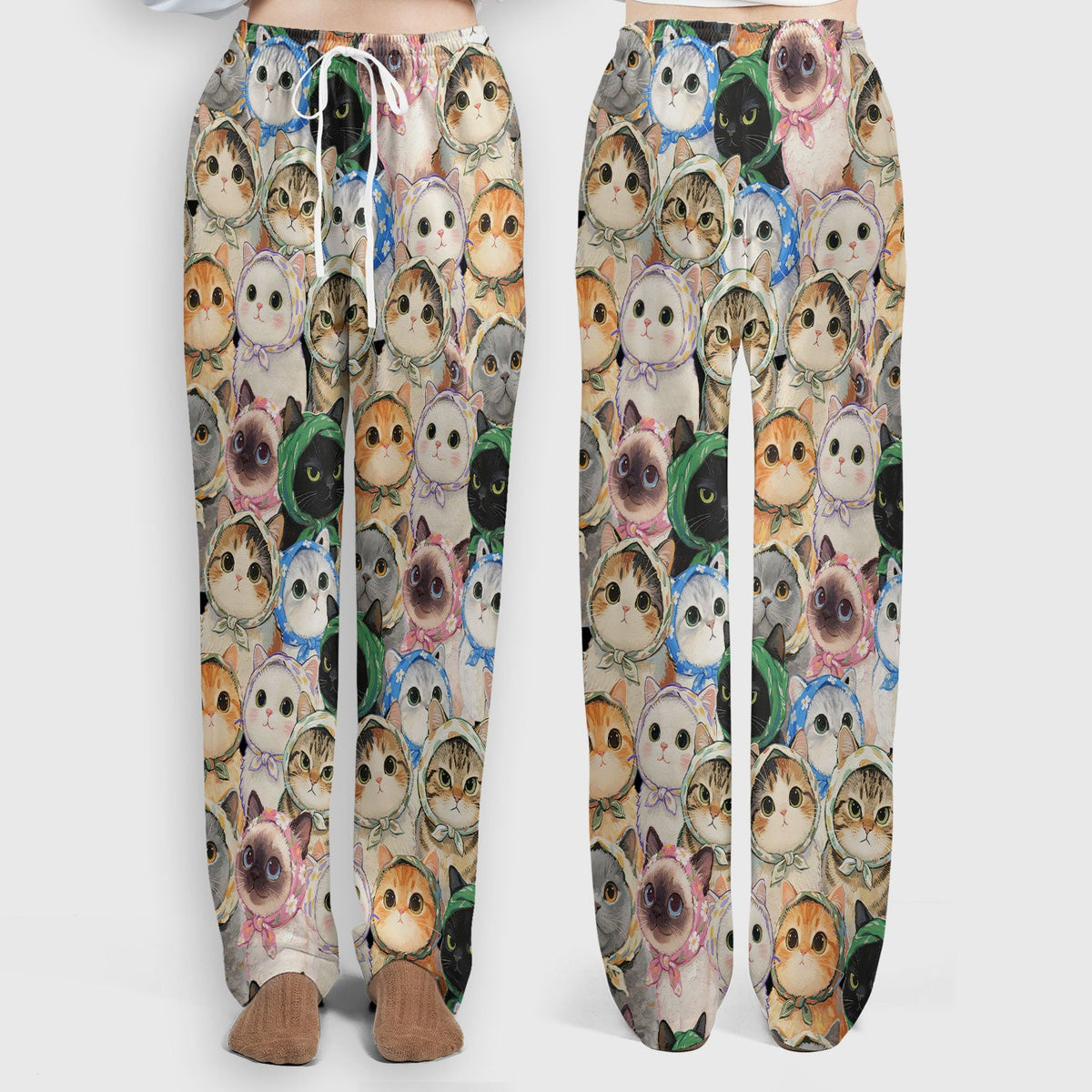 Adorable Multi Cat Portrait Nurse Scrub Set