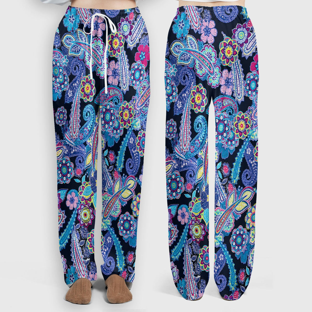 Vibrant Paisley Floral Nurse Scrub Set