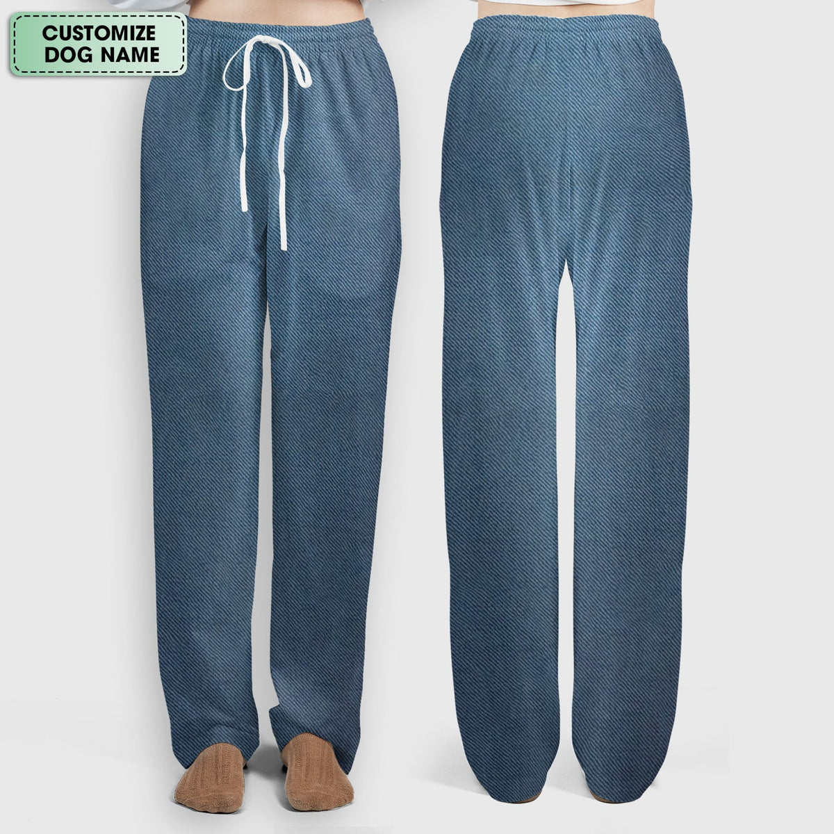Personalized Denim Dachshund Nurse Scrub Set