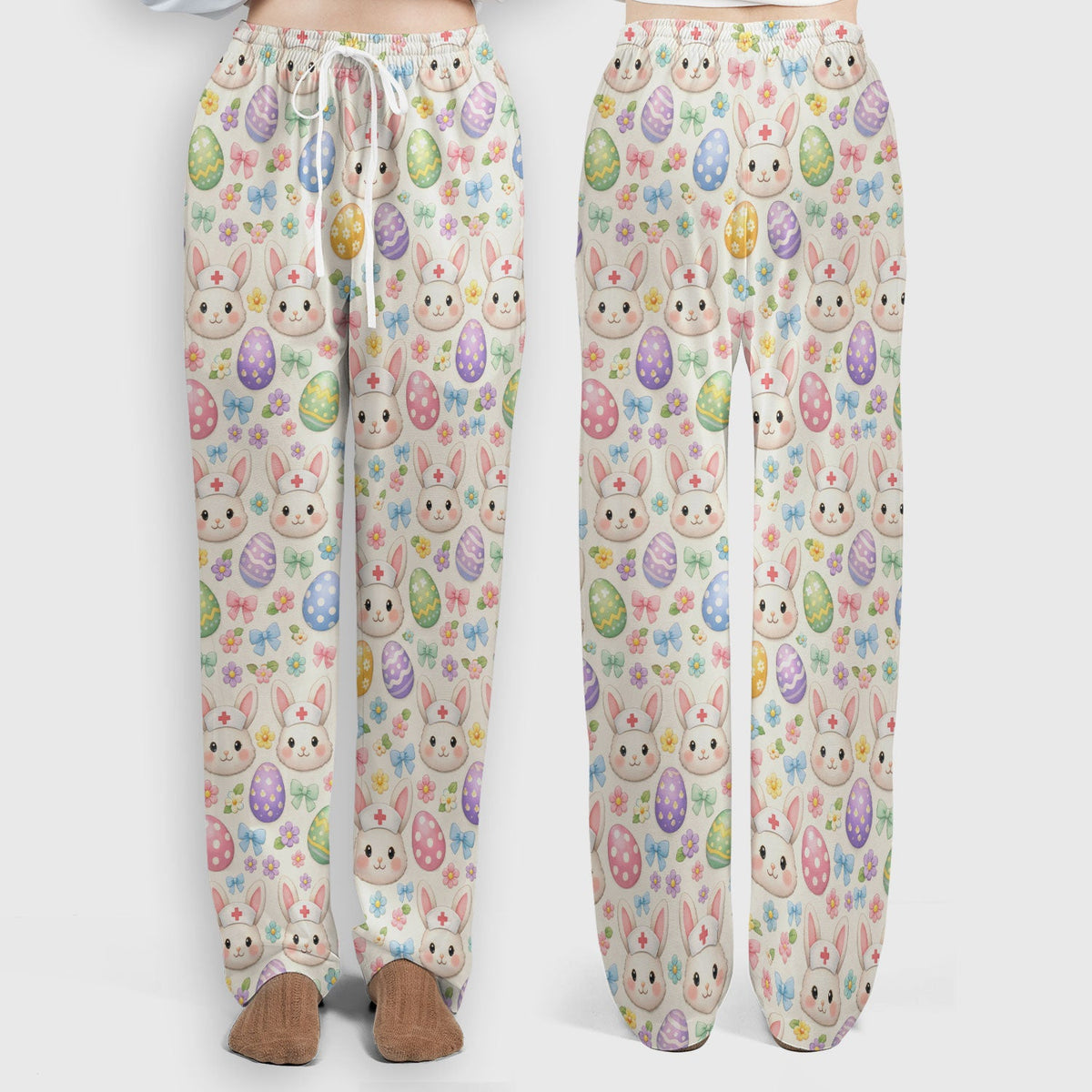 Bunny Egg Nurse Scrub Set