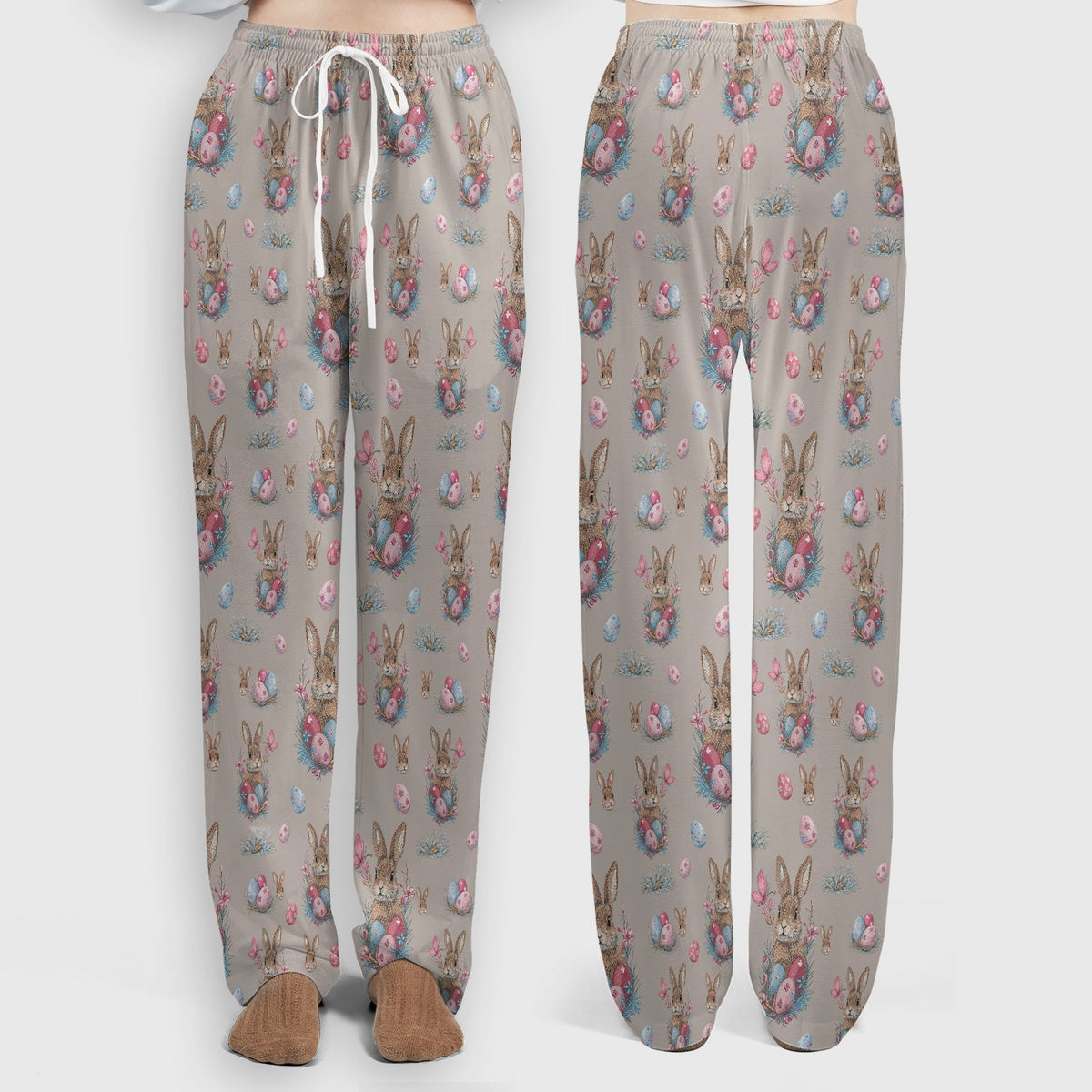 Pastel Easter Bunny Nest Nurse Scrub Set